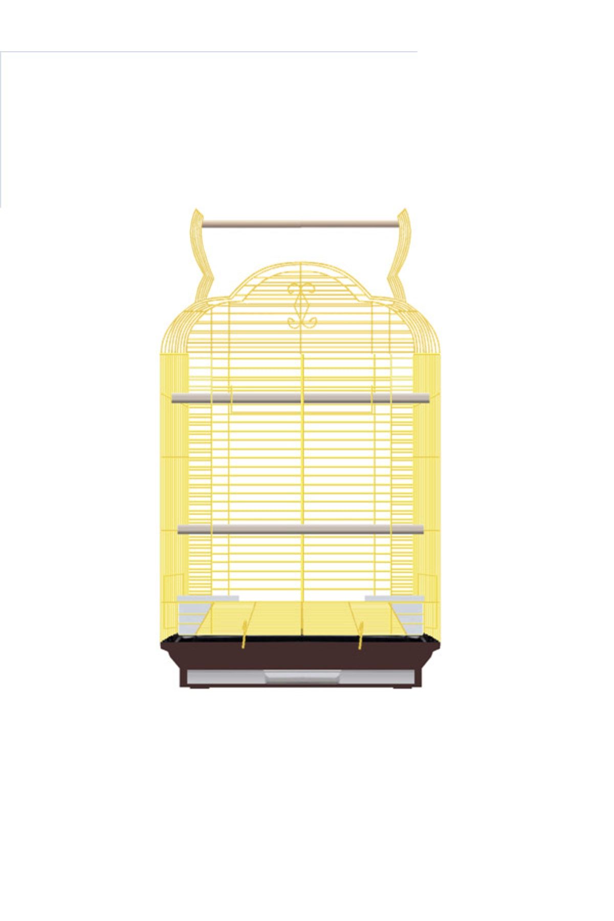 Best Cage Parrot Cage Bright Gold Imported Product with Opening Top Trendyol