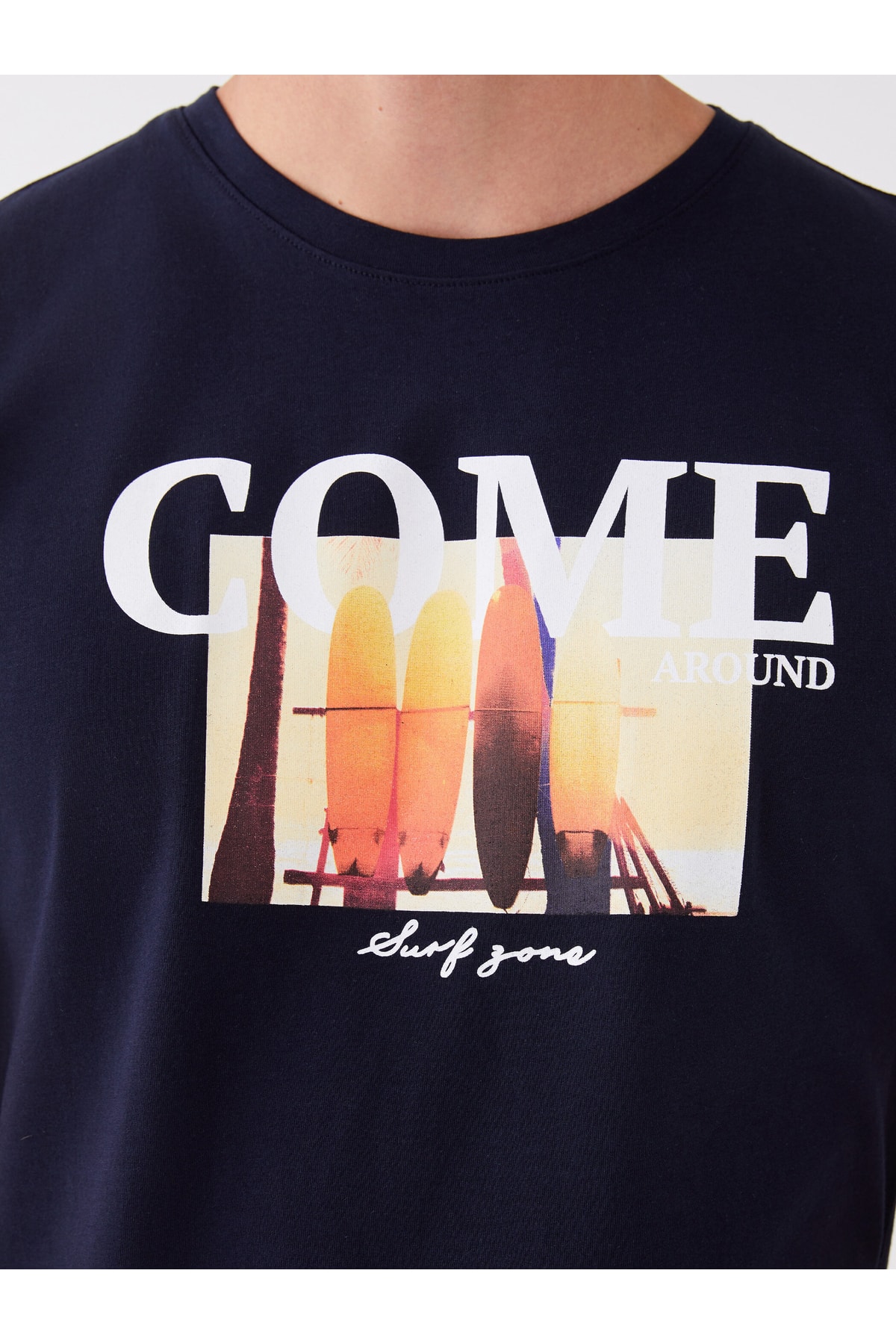 تیشرت مردانه آبی سرمه ای ال سی وایکیکی | S3FF67Z8HRZ اورجینال - تصویر 5