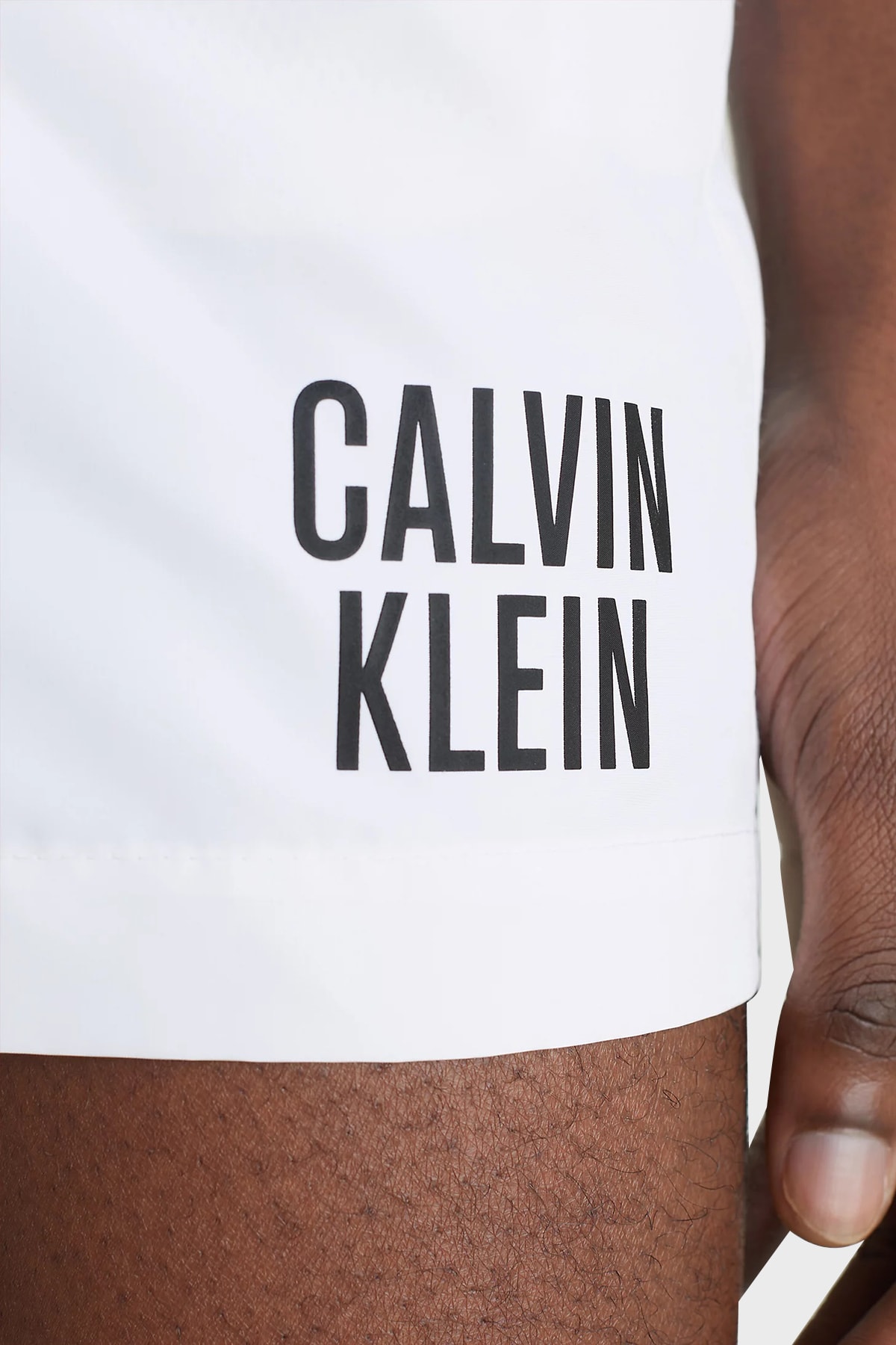 Calvin Klein-Pánské plavky - Logo, zavazování v pase, krátké Km0km00740ycd 4