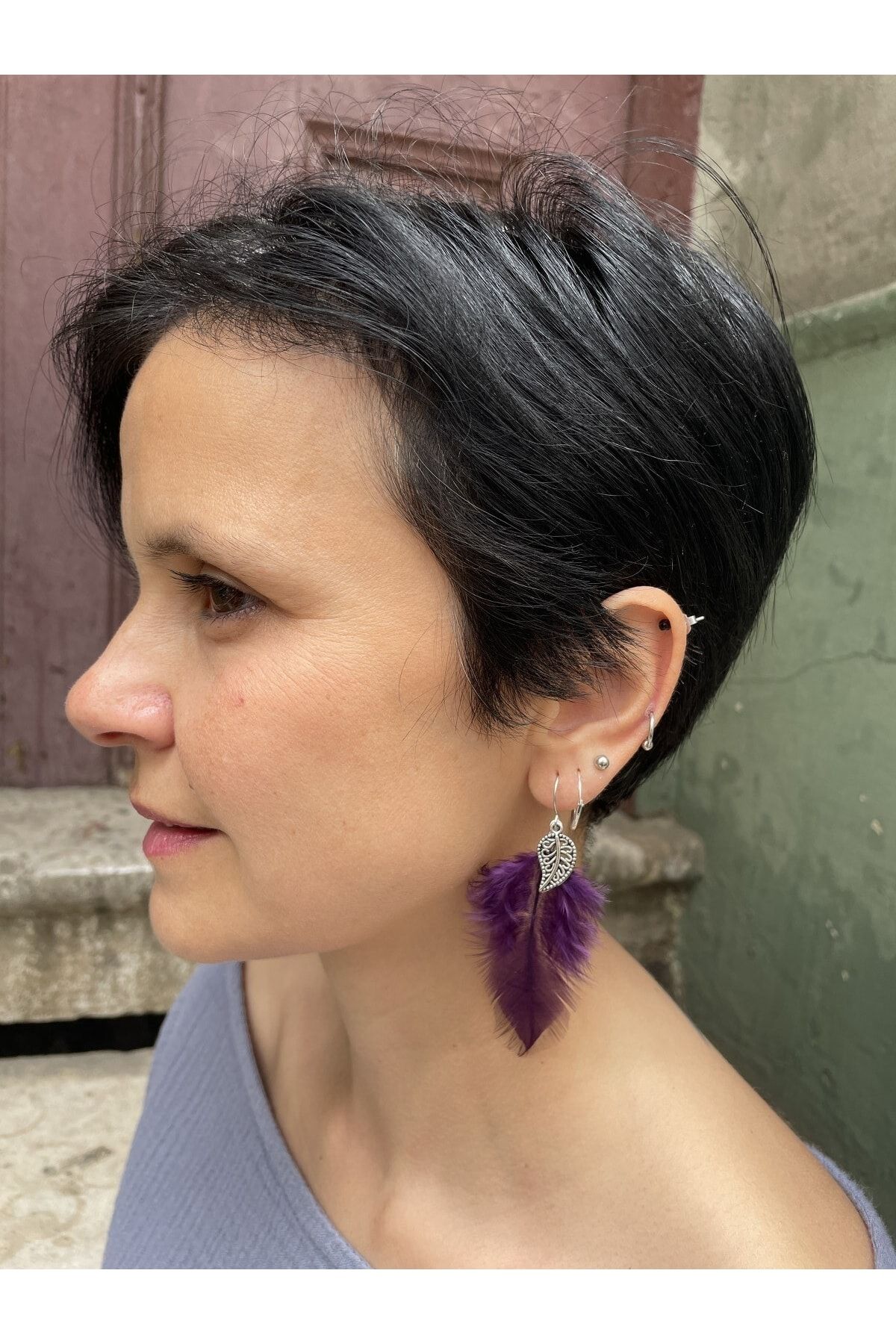 Bohoyasam Earrings Purple Young Trendyol