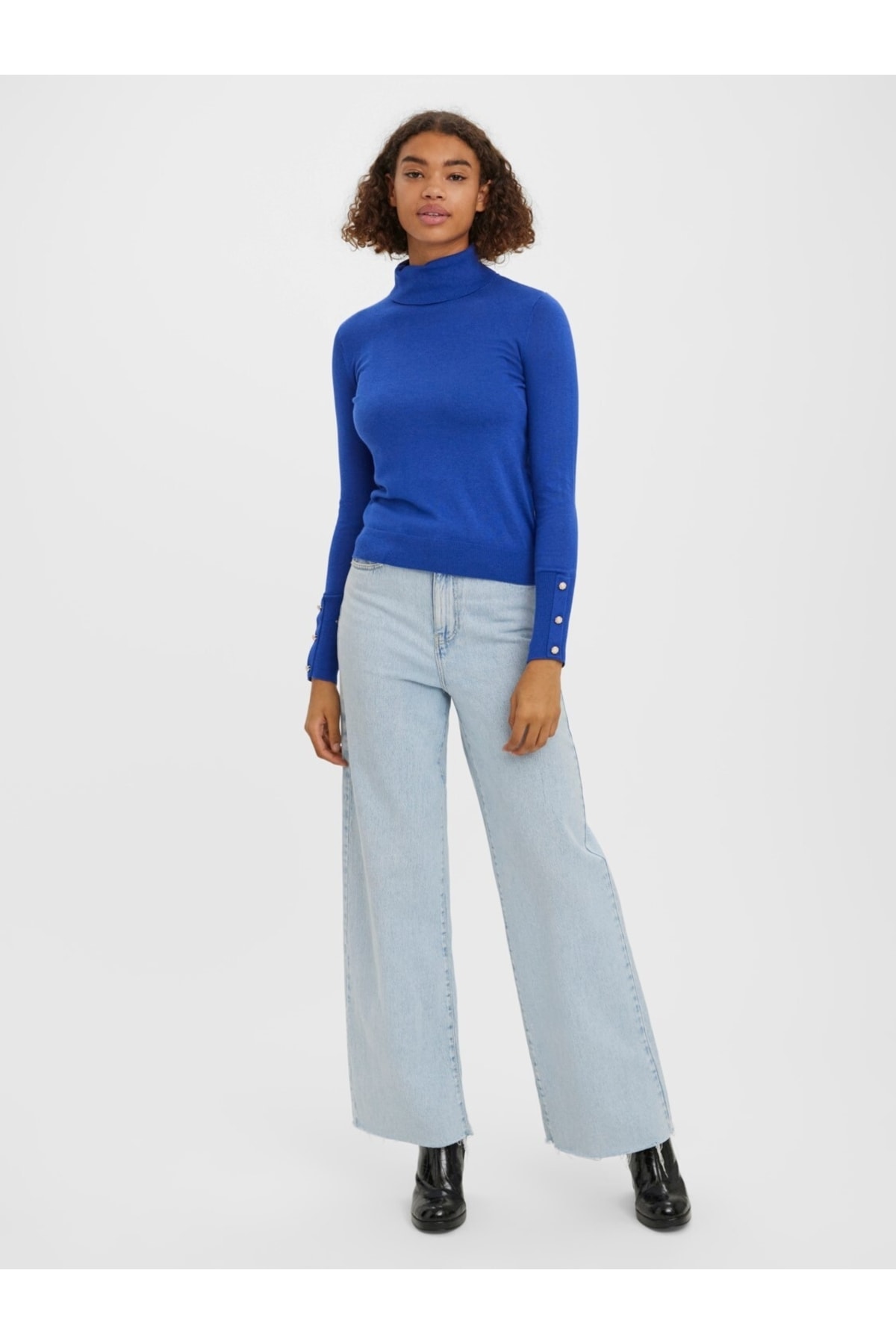 Vero Moda Sweatshirt Blau Regular Fit Fast ausverkauft