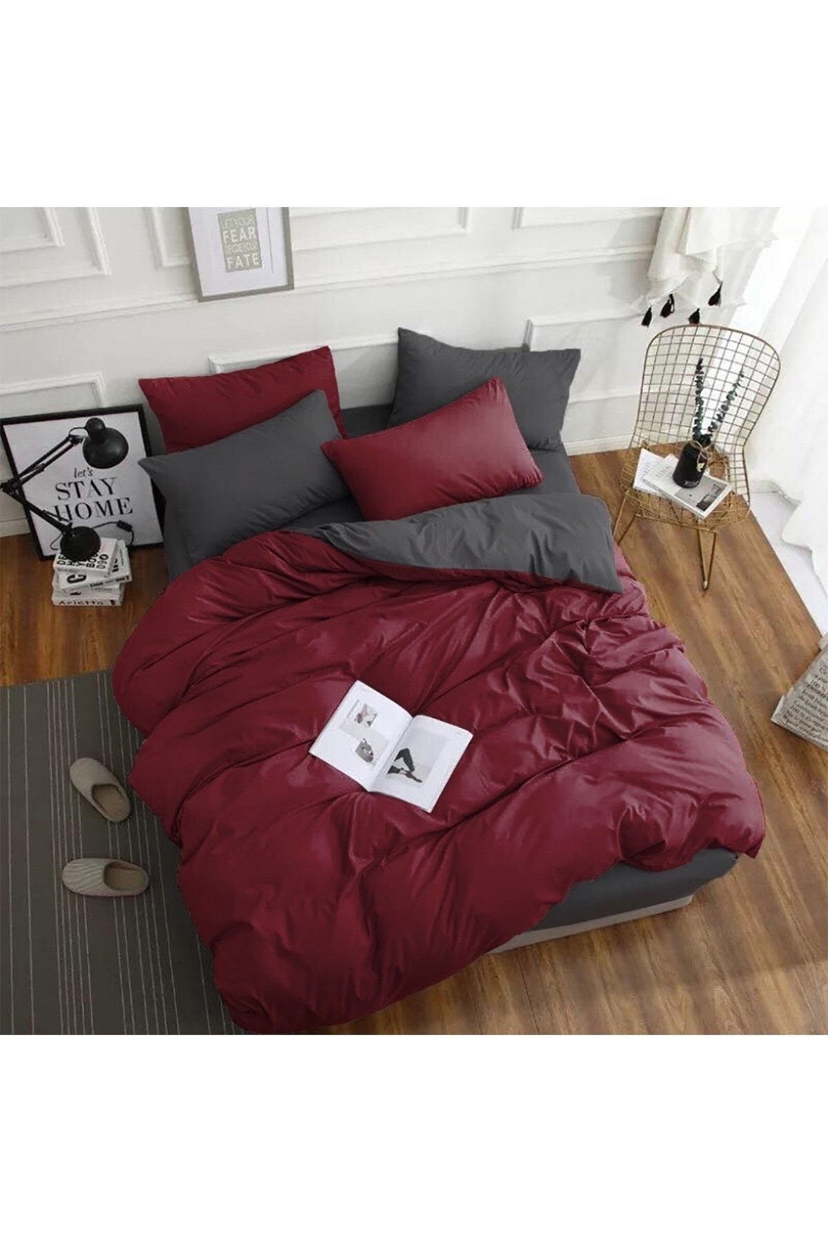 Burgundy outlet duvet cover