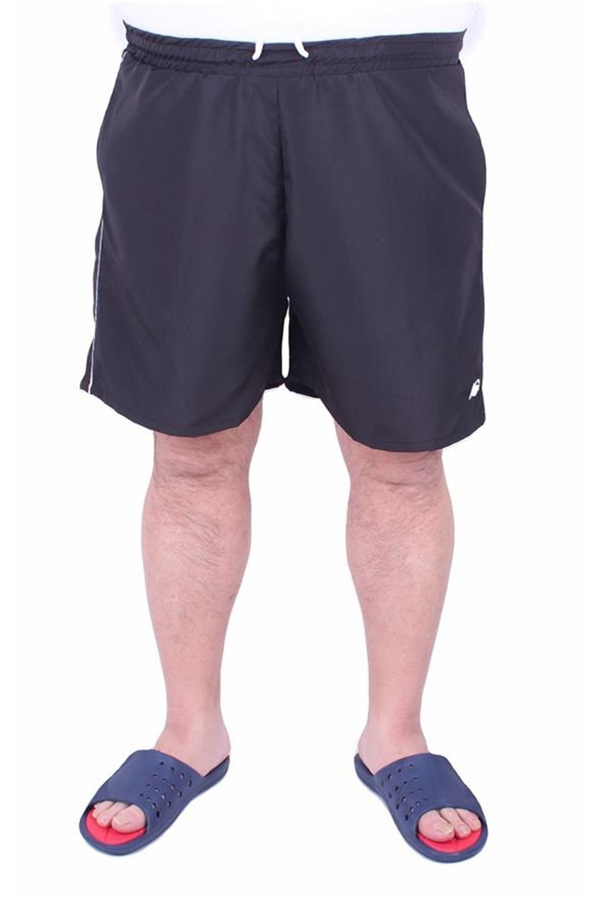 Starbattal Pantaloni Scurți De Baie Clasici De Mărime Mare Negru Masculin - 10XL