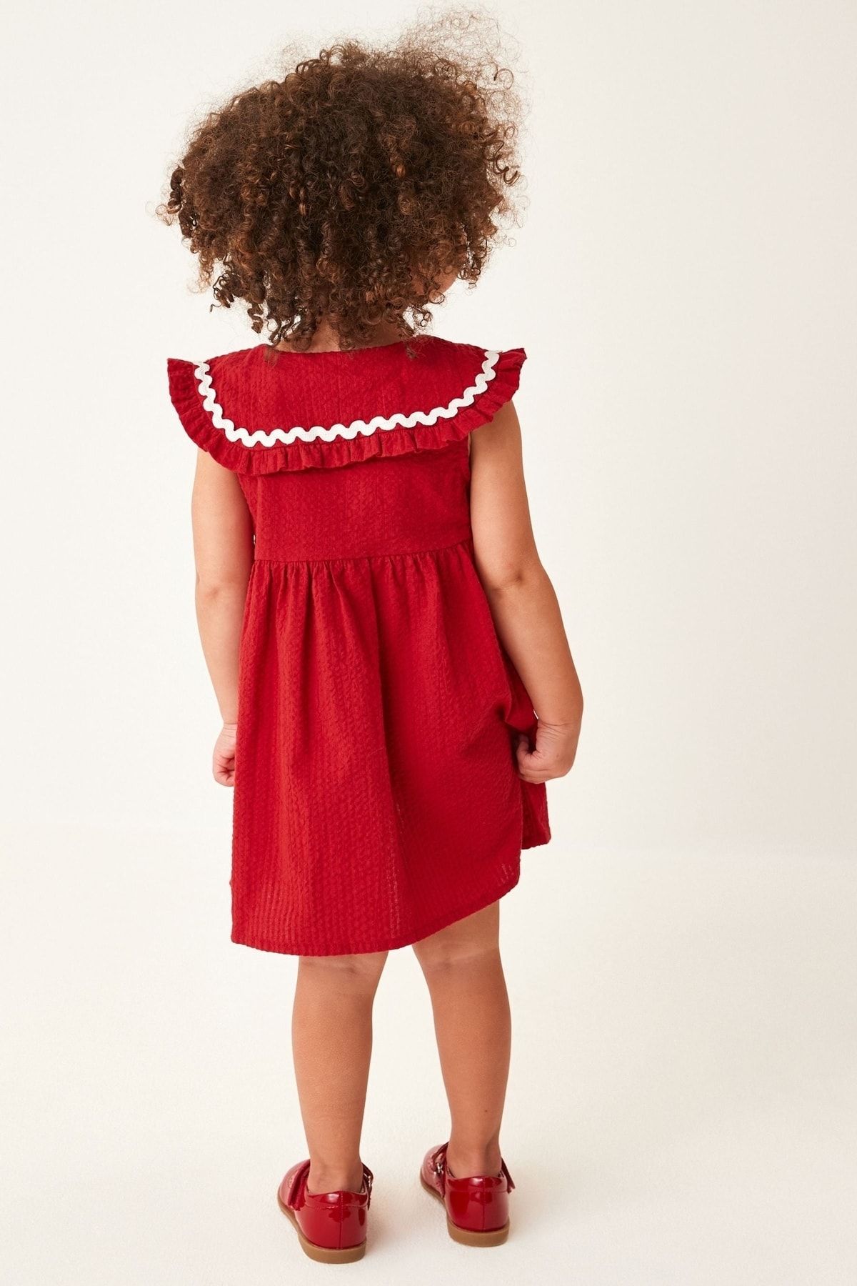 Next Baby لباس 100% نخی با بافت قرمز