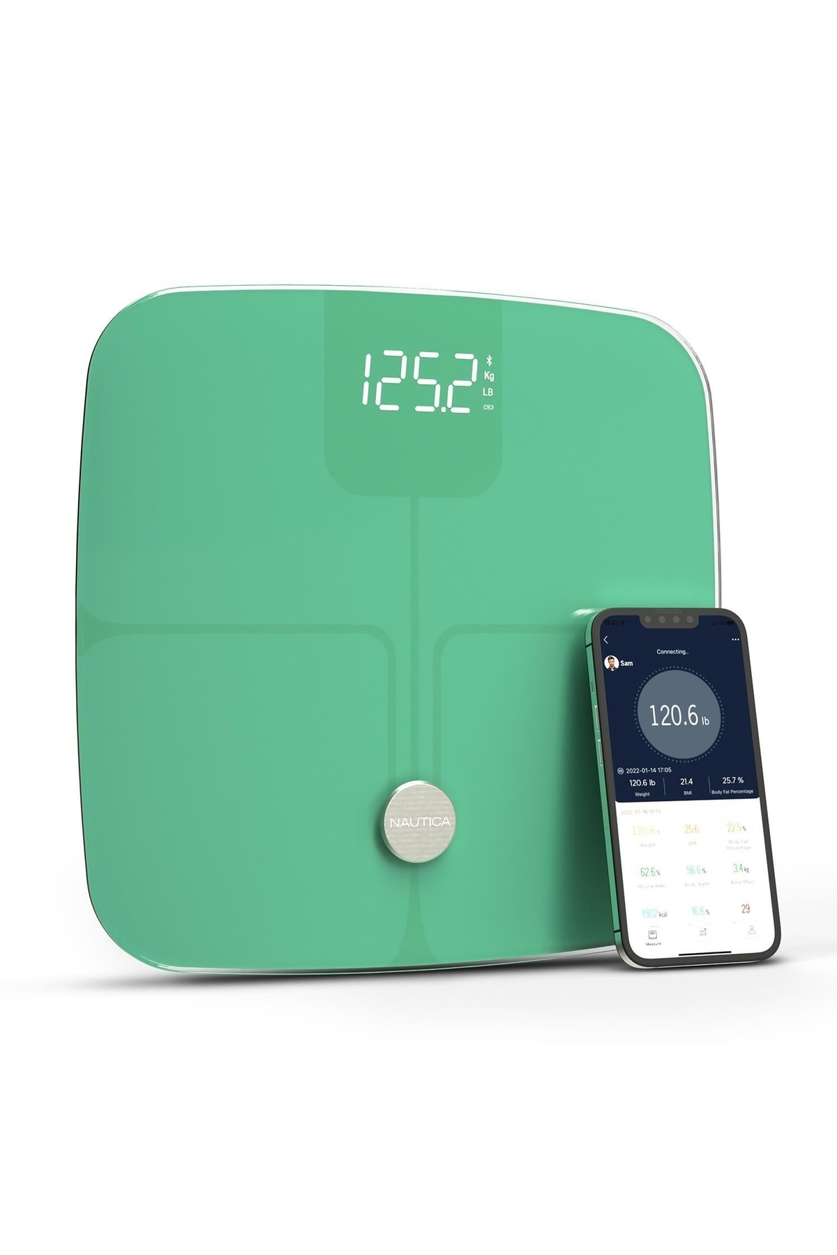 Nautica Classic Collection Plus Vücut Analizli Akıllı Bluetooth Tartı Baskül Yeşil - Fiyatı, Yorumları