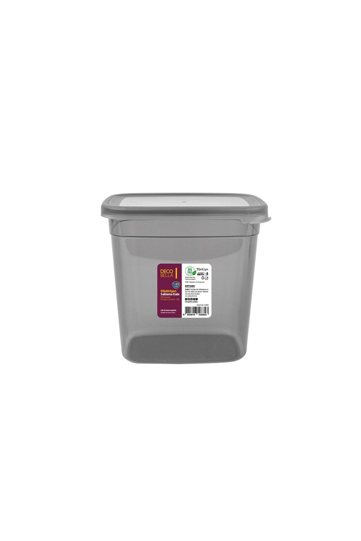 Decobella-1.85 Lt. Rectangular Storage Container 4