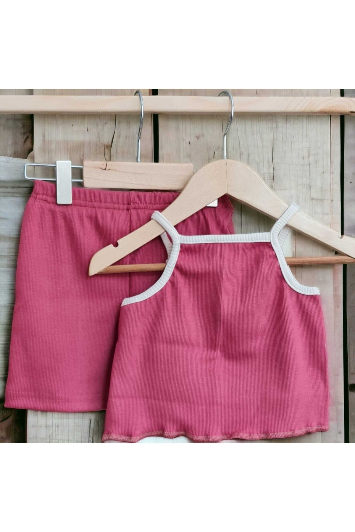Summer Baby Girl - Kids Strappy T-Shirt-Shorts 2pcs Set