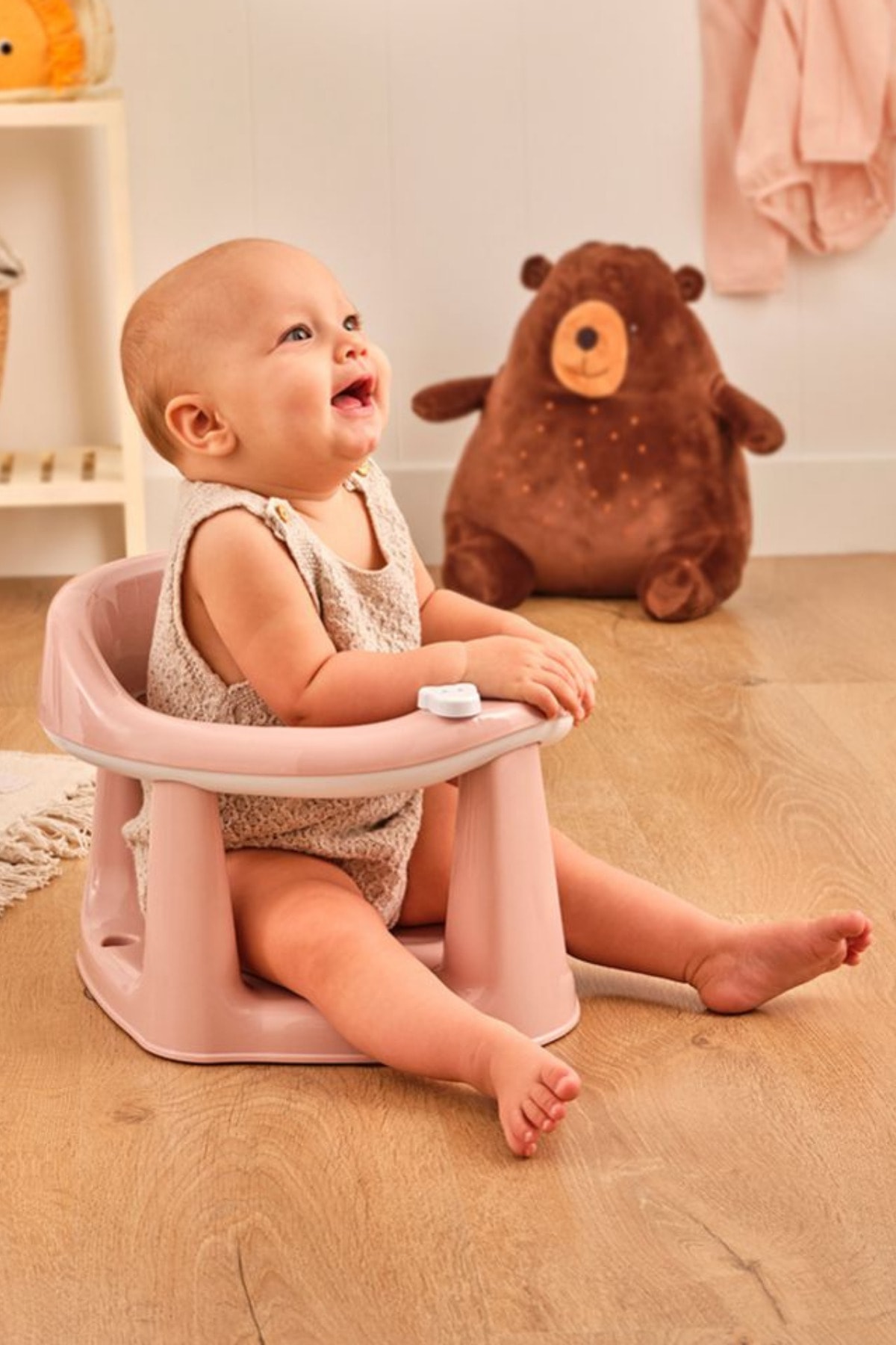 Flosoft Vakumlu Bebek Banyo & Mama Oturağı + Silicolife 2 Adet Silikon Mama Kaşığı Hediye fotoğrafı 4 (önizleme)