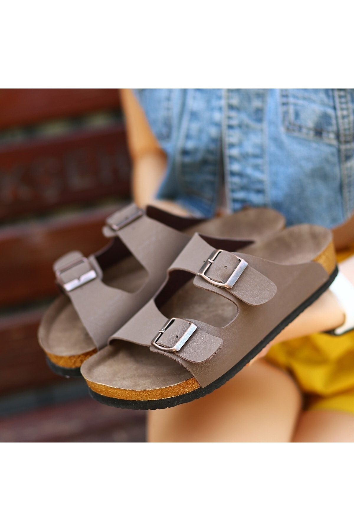 Rıno Kahverengi Nubuk Terlik