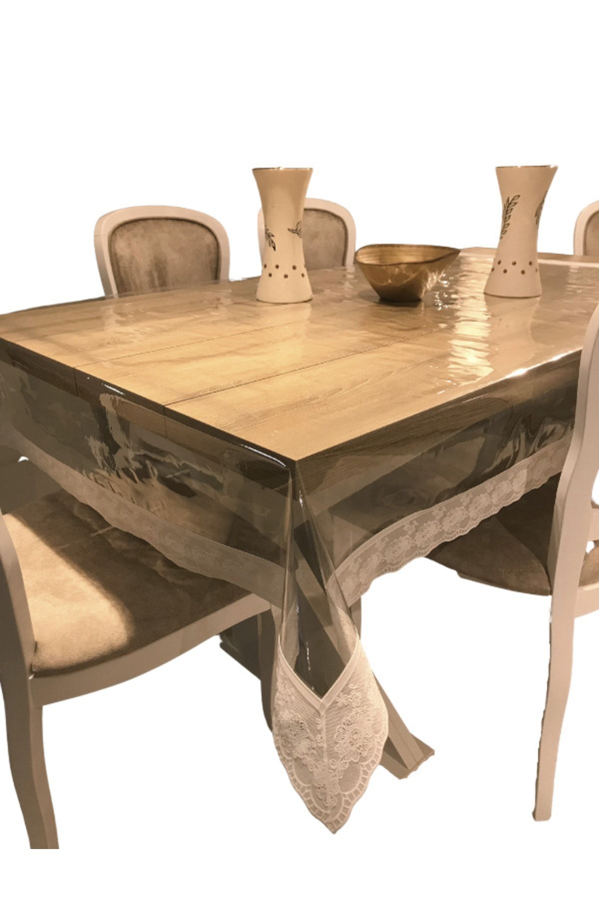 vexillum-PVC Lacy | 0.40mm | Transparent PVC Table And Tablecloth Protector | Thin Desk Pad | Transparent Tarp 3