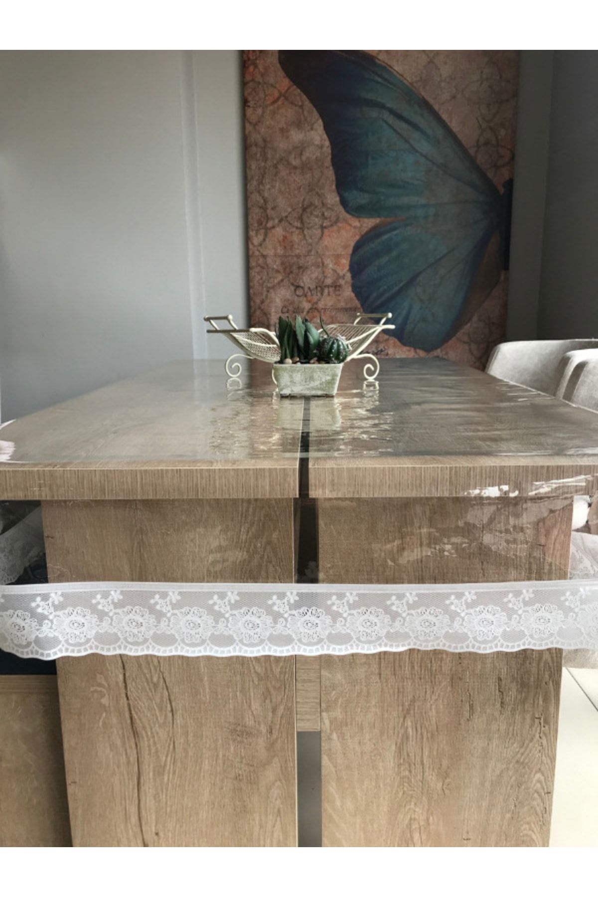 vexillum-PVC Lacy | 0.40mm | Transparent PVC Table And Tablecloth Protector | Thin Desk Pad | Transparent Tarp 5