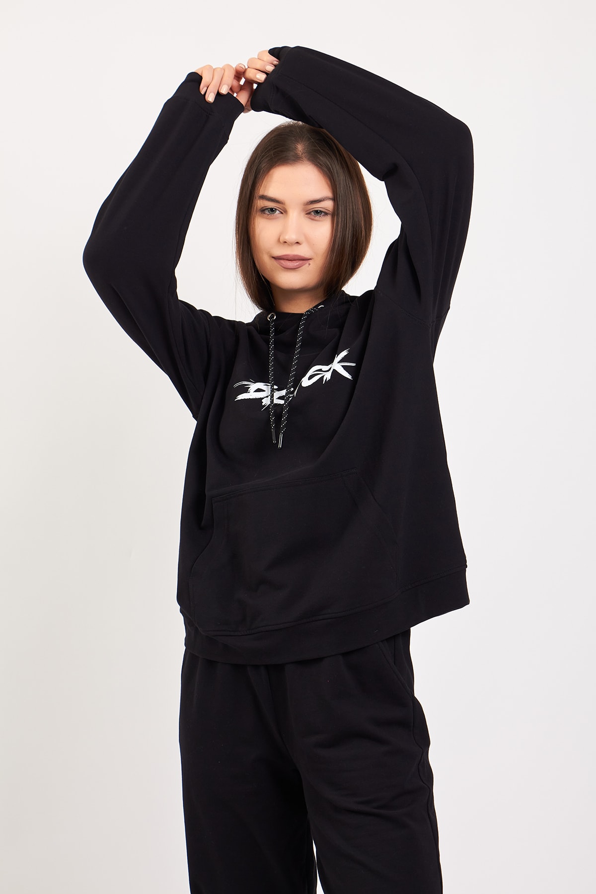 Siyah Oversize Alt Üst Eşofman Takımı