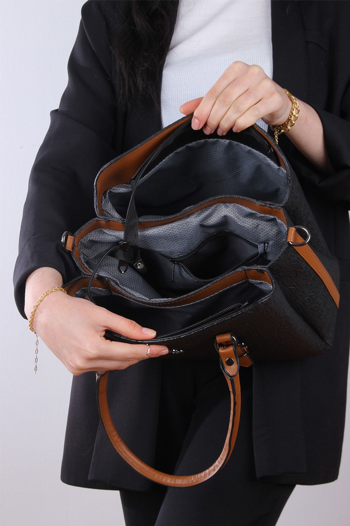 Black & hotsell tan handbags