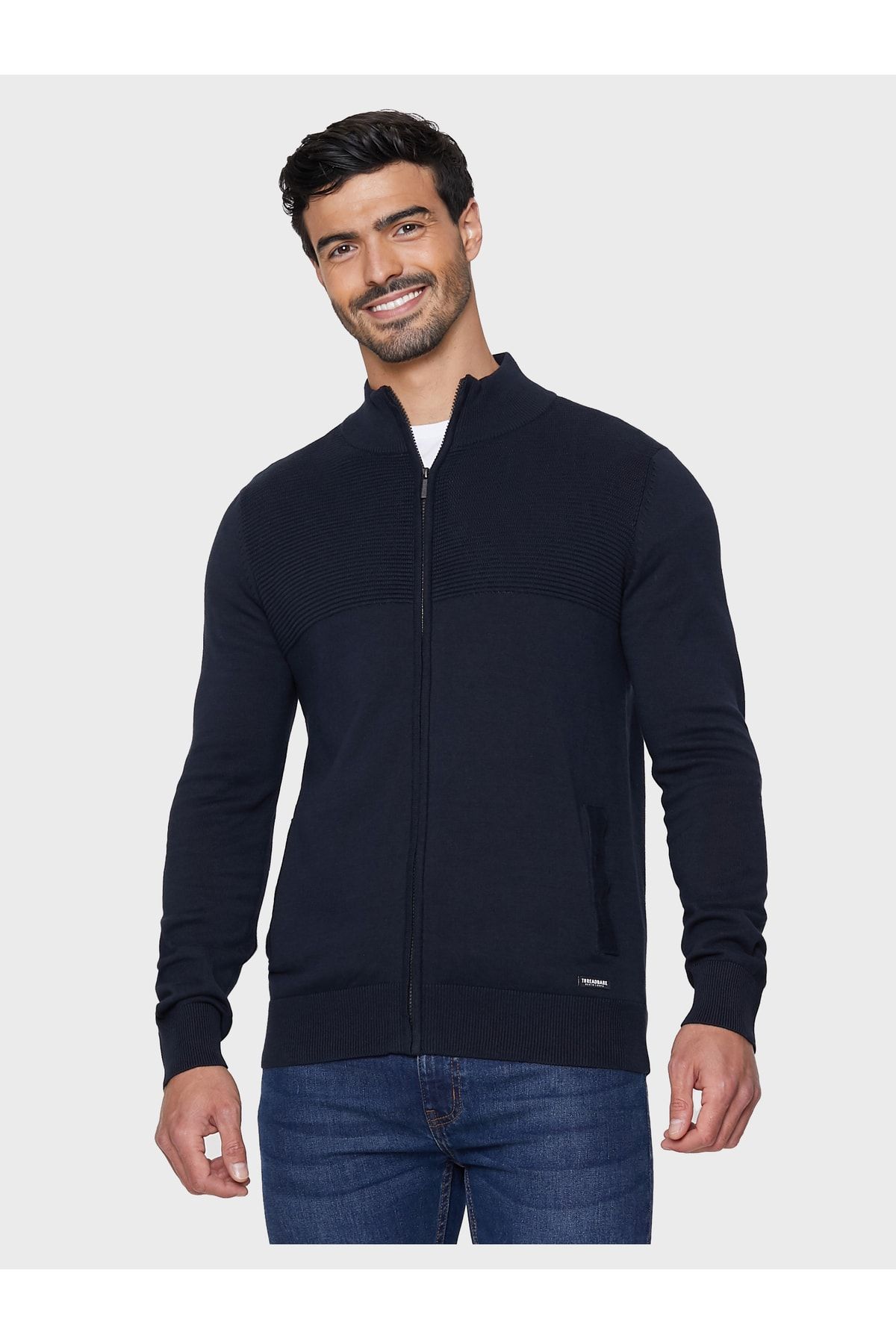 Threadbare Strickjacke Dunkelblau Regular Fit Fast ausverkauft ER10219