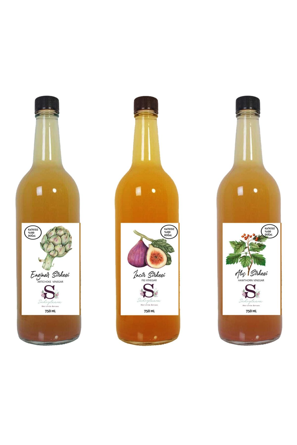 Doğal Enginar, Incir Ve Alıç Sirkesi 750 Ml