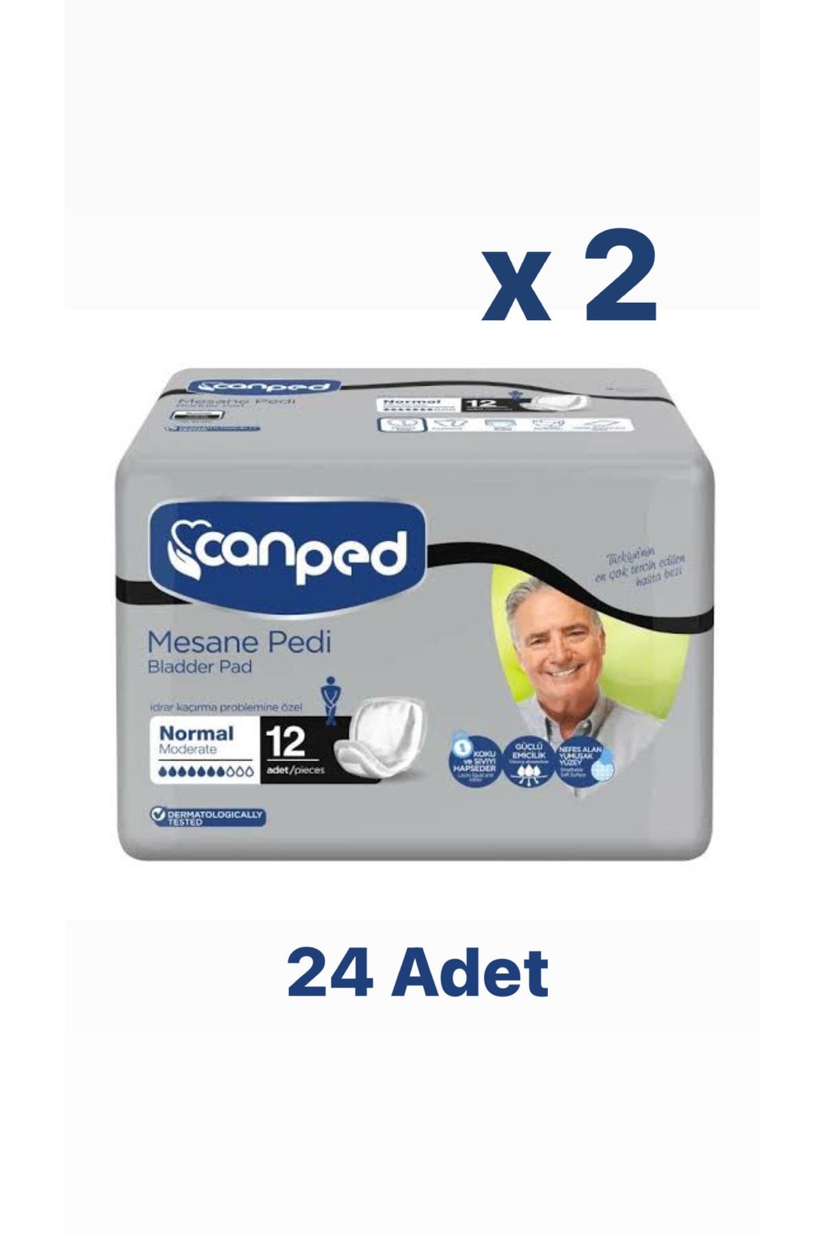 Canped Mesane Pedi Erkeklere Özel 12'li X 2