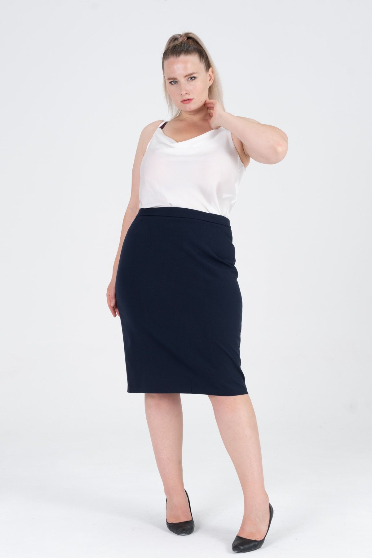 Shahiqa Plus Size Pencil Skirt Trendyol