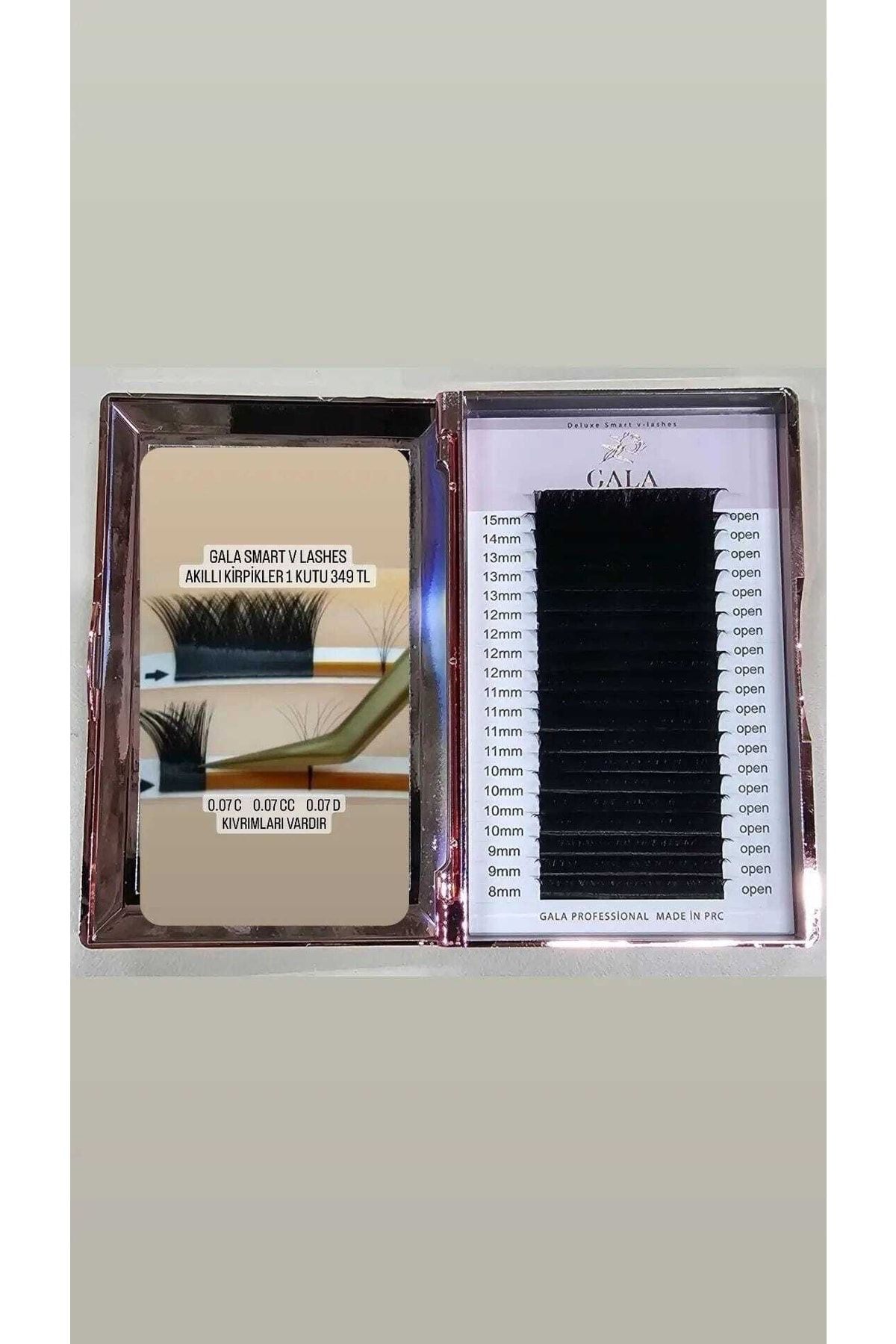 جعبه میکس مژه ابریشمی Fast Fun V Lash Bundle 0.7 میلی متر سی سی gala smart