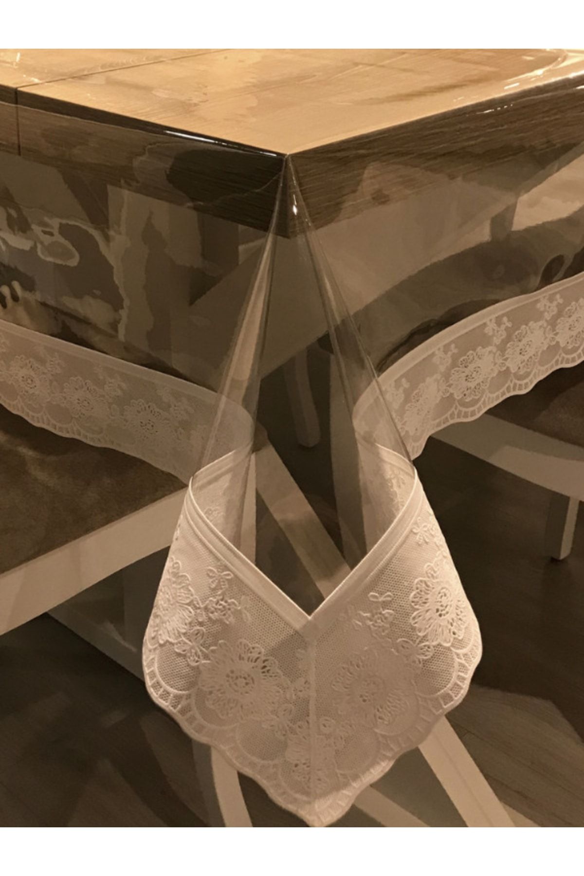 vexillum-PVC Lacy | 0.40mm | Transparent PVC Table And Tablecloth Protector | Thin Desk Pad | Transparent Tarp 2