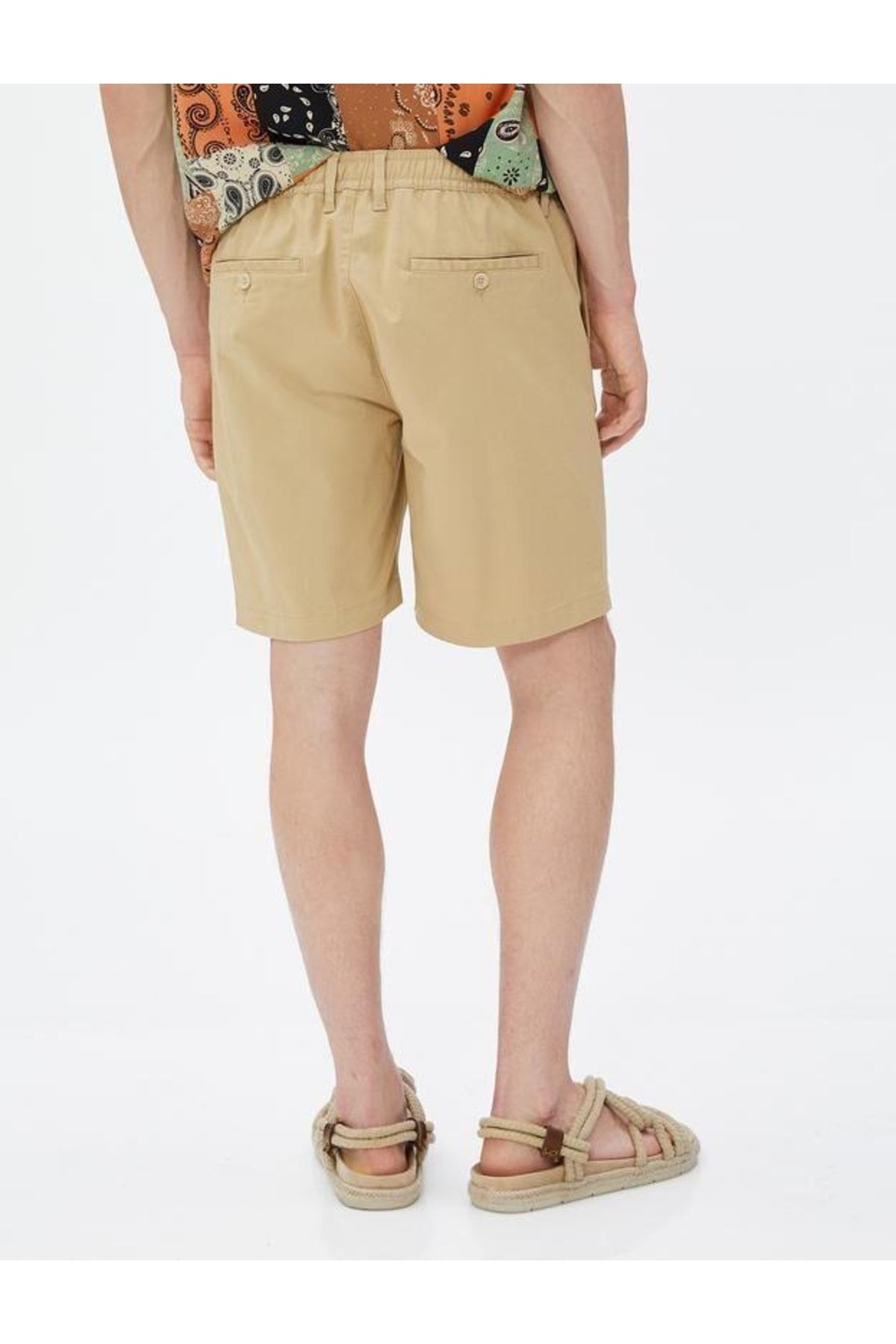 Tie waist chino top shorts