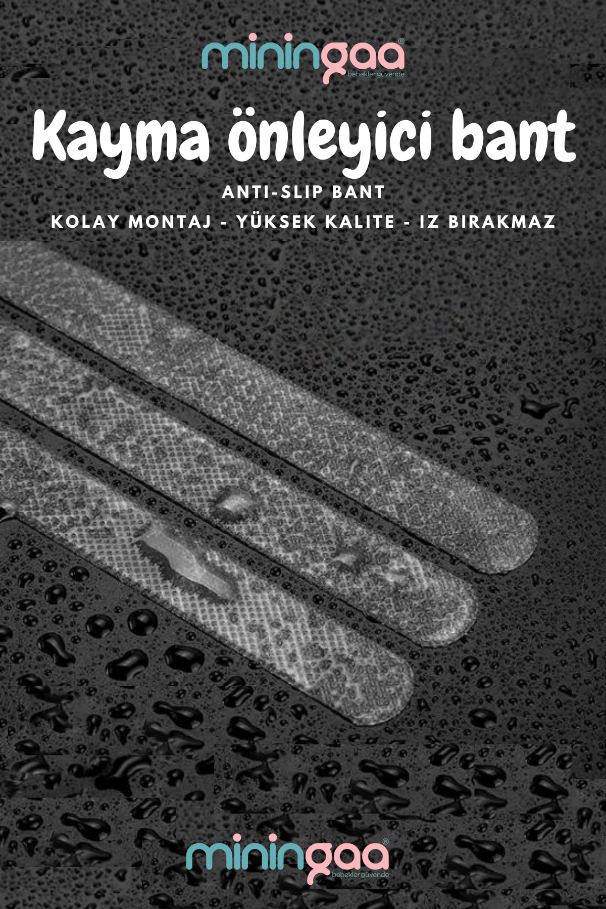Miningaa Toplam 24 Adet Kaydırmaz Bant Bebek Çocuklar Ve Yetişkinler Için Kaymaz Şerit Güvenli Duş Ve Küvet