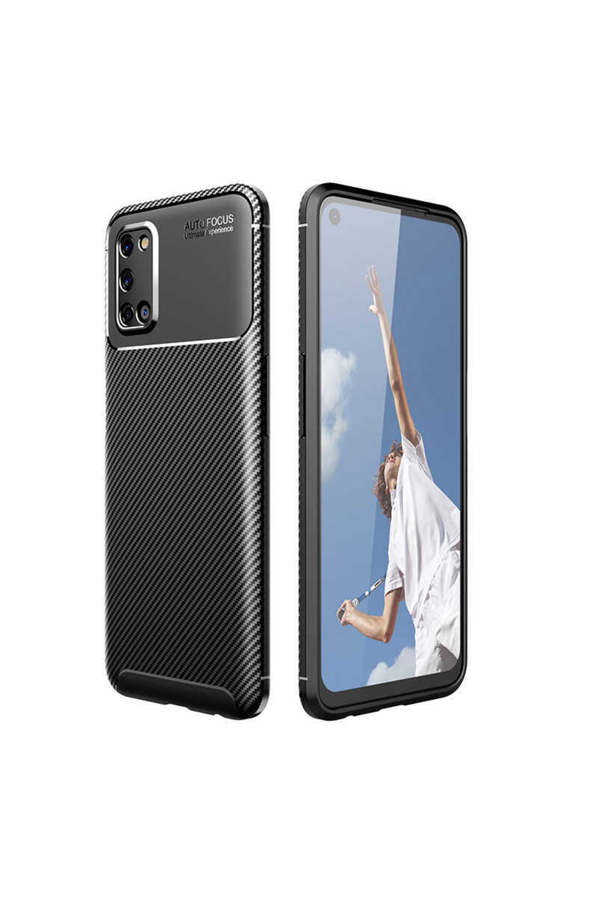 Oppo A72 Case Carbon Design Wonderful Cut Negro Cover
