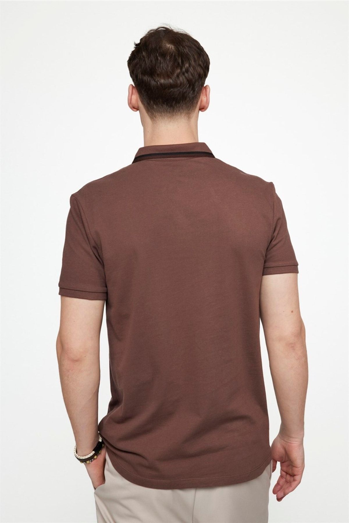 Dark brown polo online