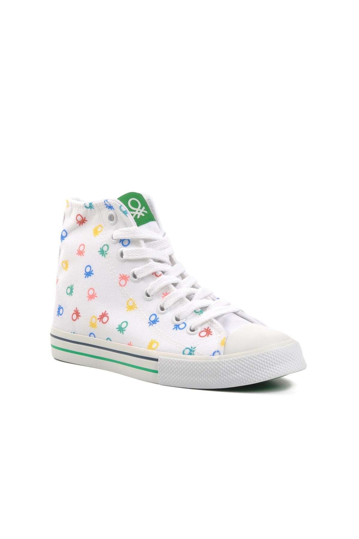 کفش Benetton ورزشی یونایتد Colors Of Bn-30185 Canvas White Hi اورجینال - تصویر 3
