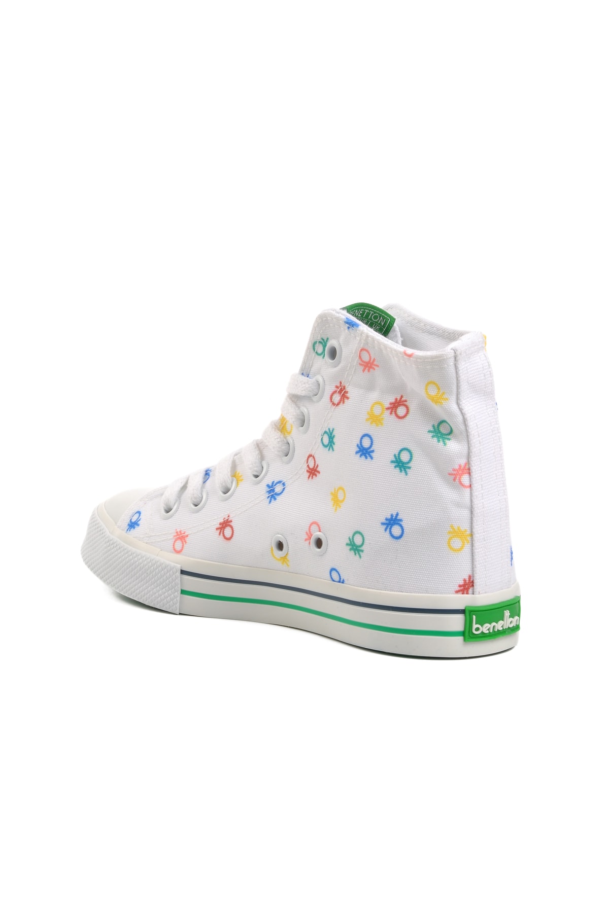 کفش Benetton ورزشی یونایتد Colors Of Bn-30185 Canvas White Hi اورجینال - تصویر 4