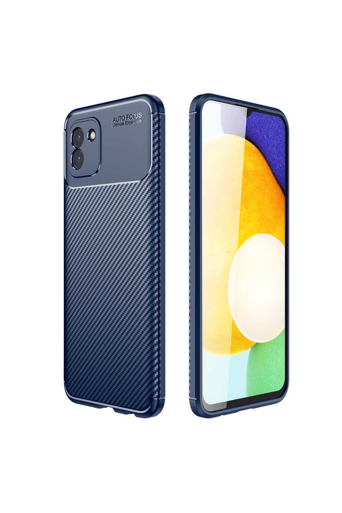 Samsung Galaxy A03 Case Carbon Design Wonderful Cut Negro Cover