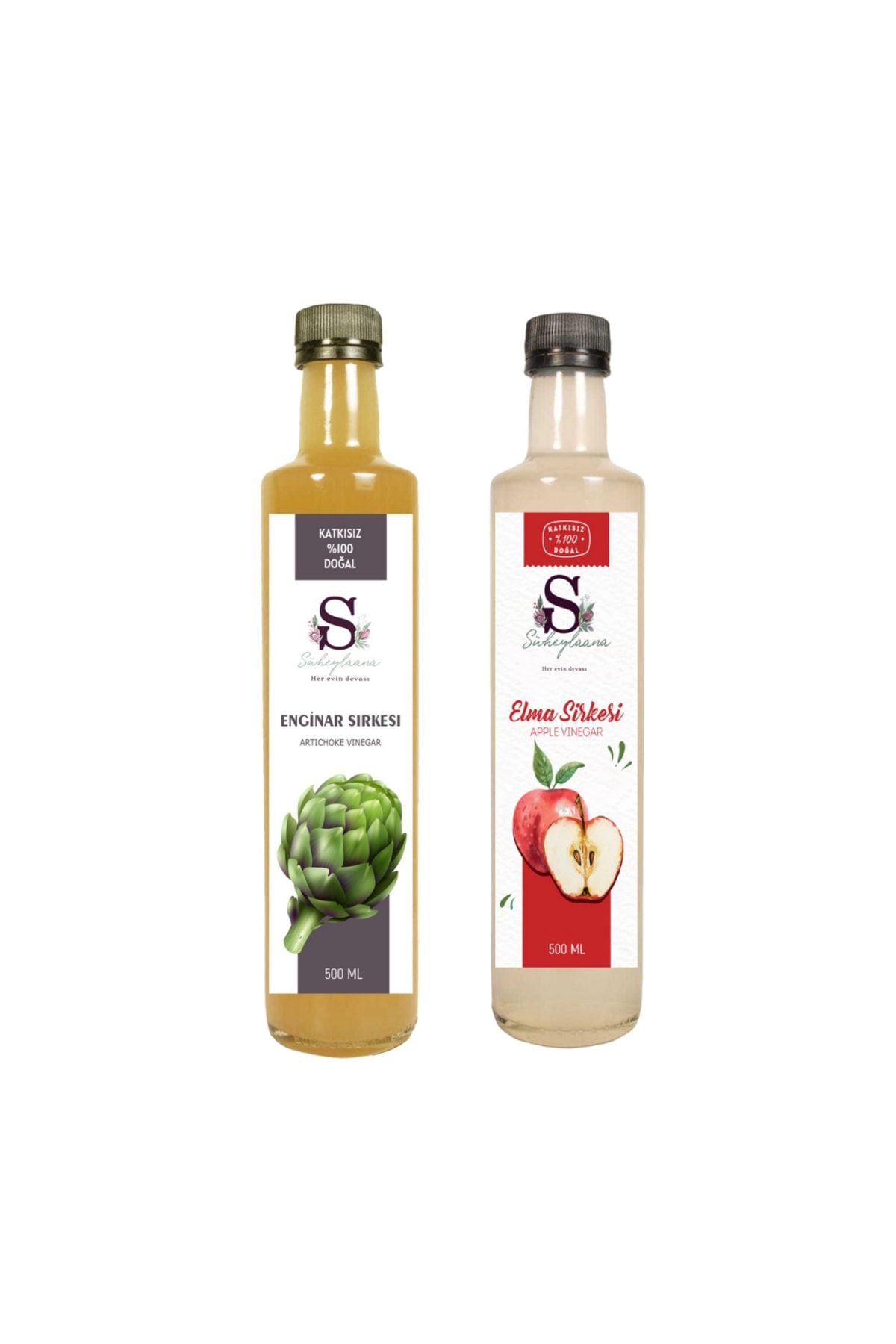 Süheylaana Doğal Enginar Sirkesi 500 Ml - Doğal Elma Sirkesi 500 Ml