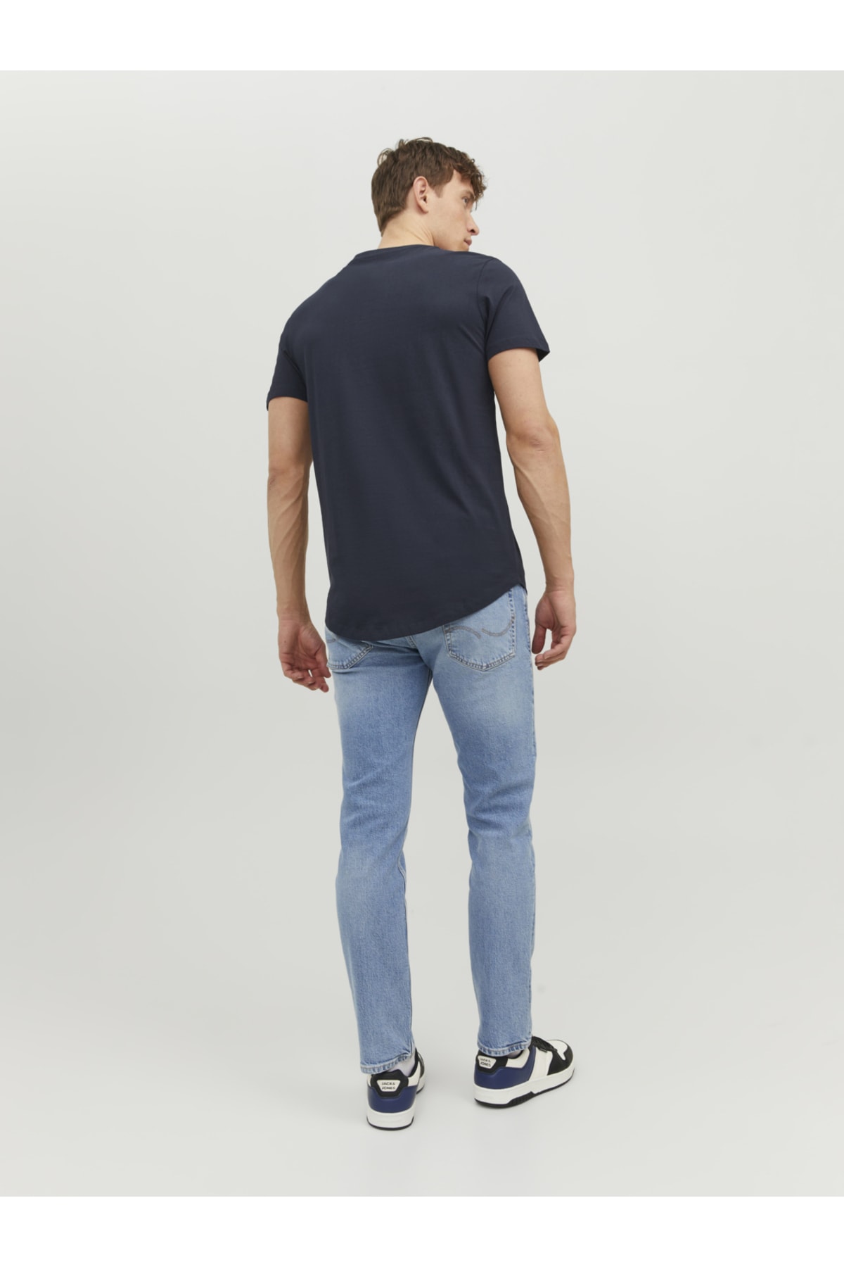 تی شرت جک اند جونز مردانه پنبه ای آبی سرمه ای  راسته Regular/رگولار    بیسیک کژوال/روزمره | Jack & Jones TYC00531315710 - تصویر 3