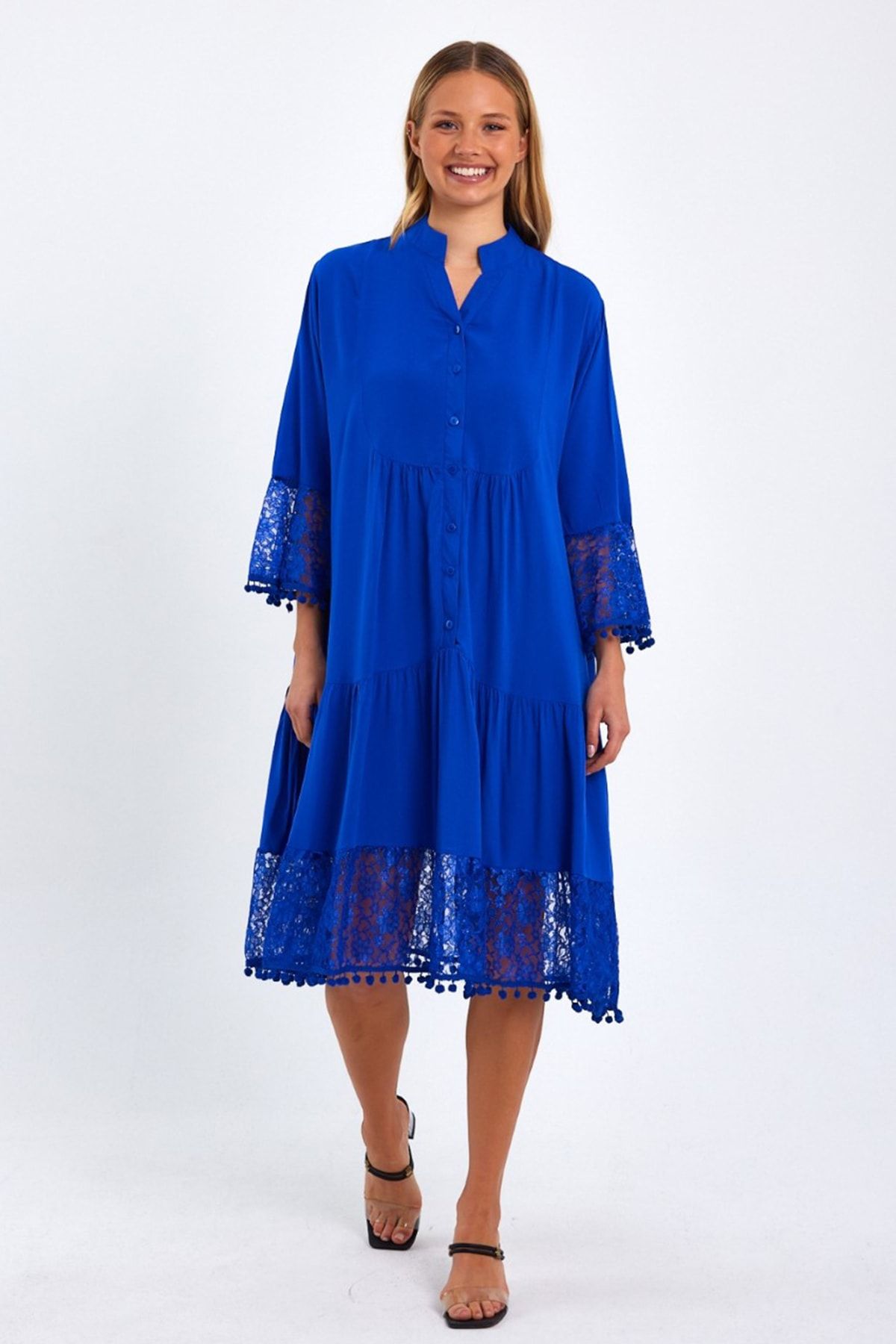 Simple net sales short frock design