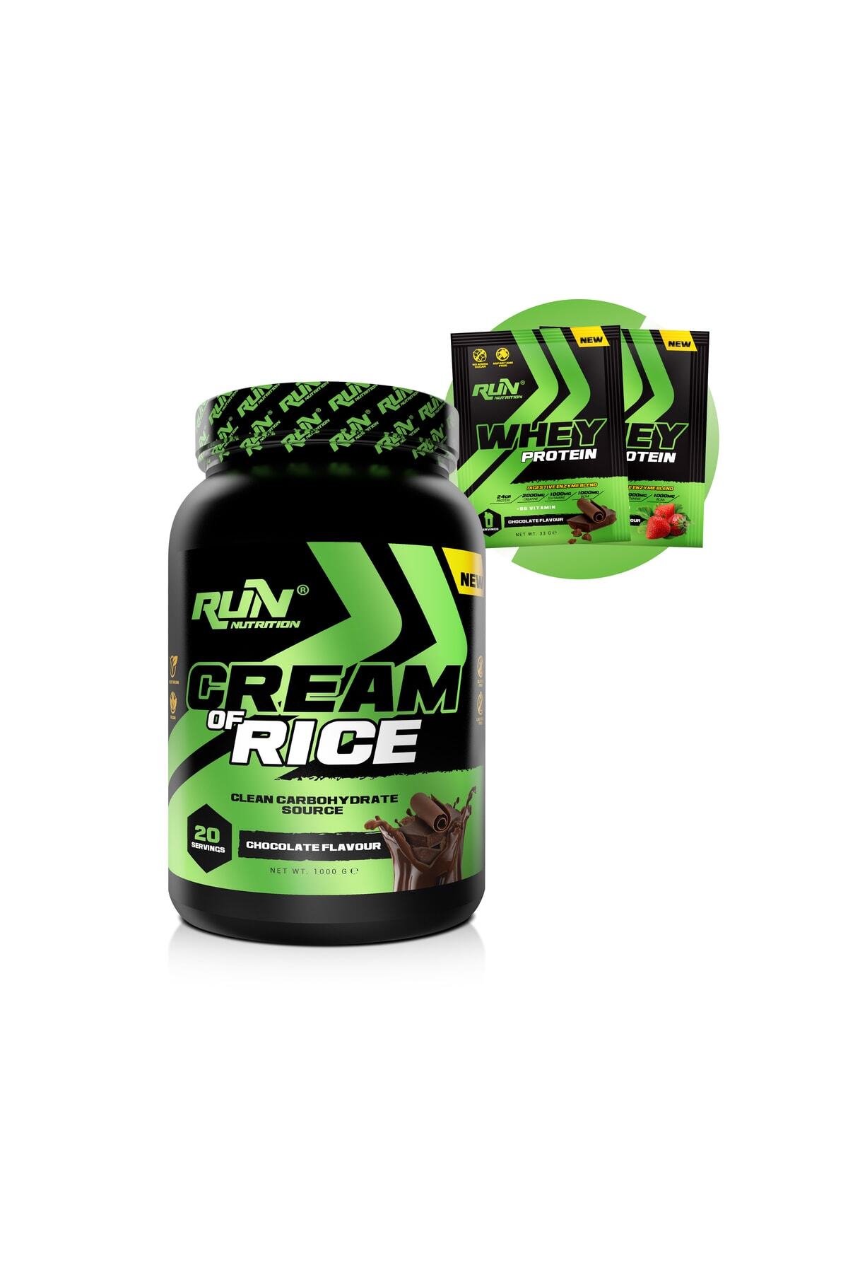 Run Nutrition Cream Of Rice Çikolata 1 Kg 20 Servis 2 X Tek