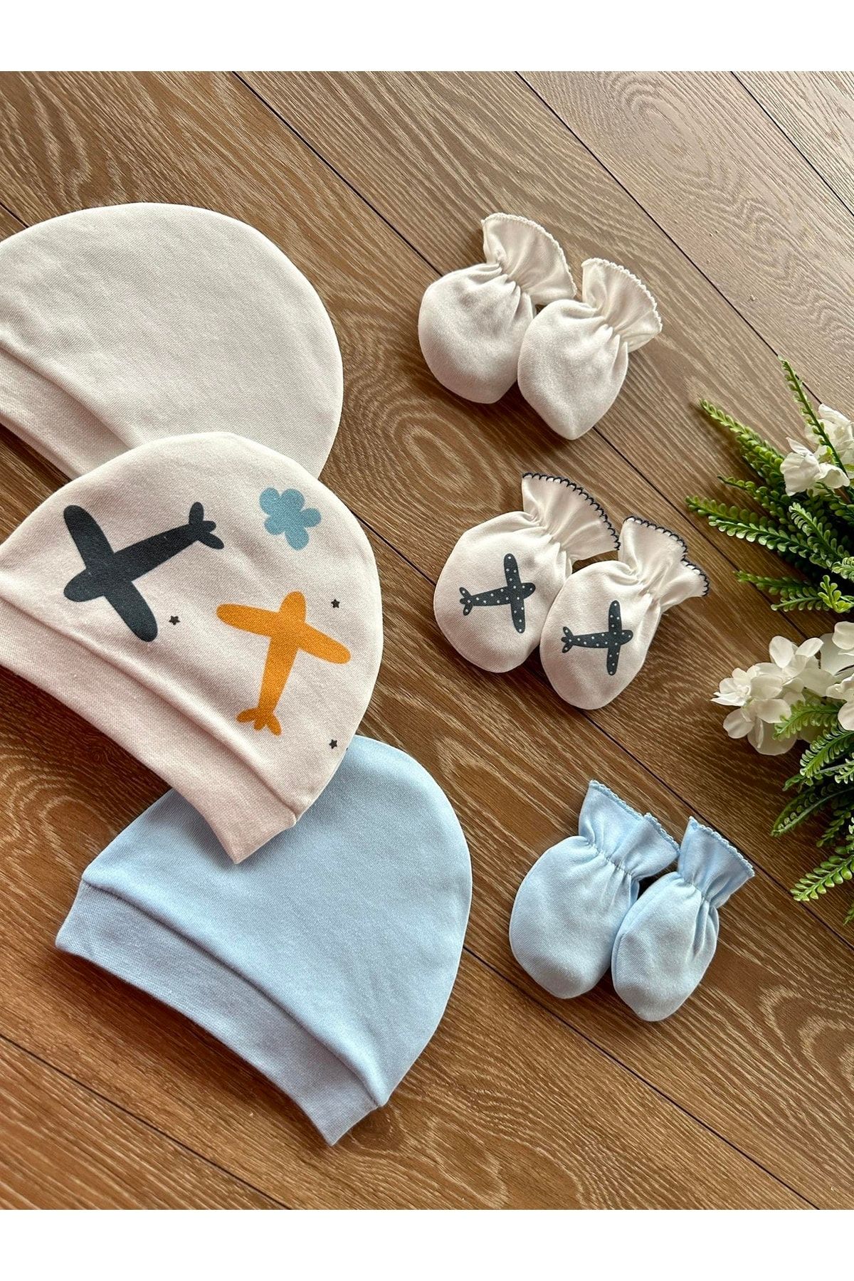 Newborn baby boy hat and gloves sales