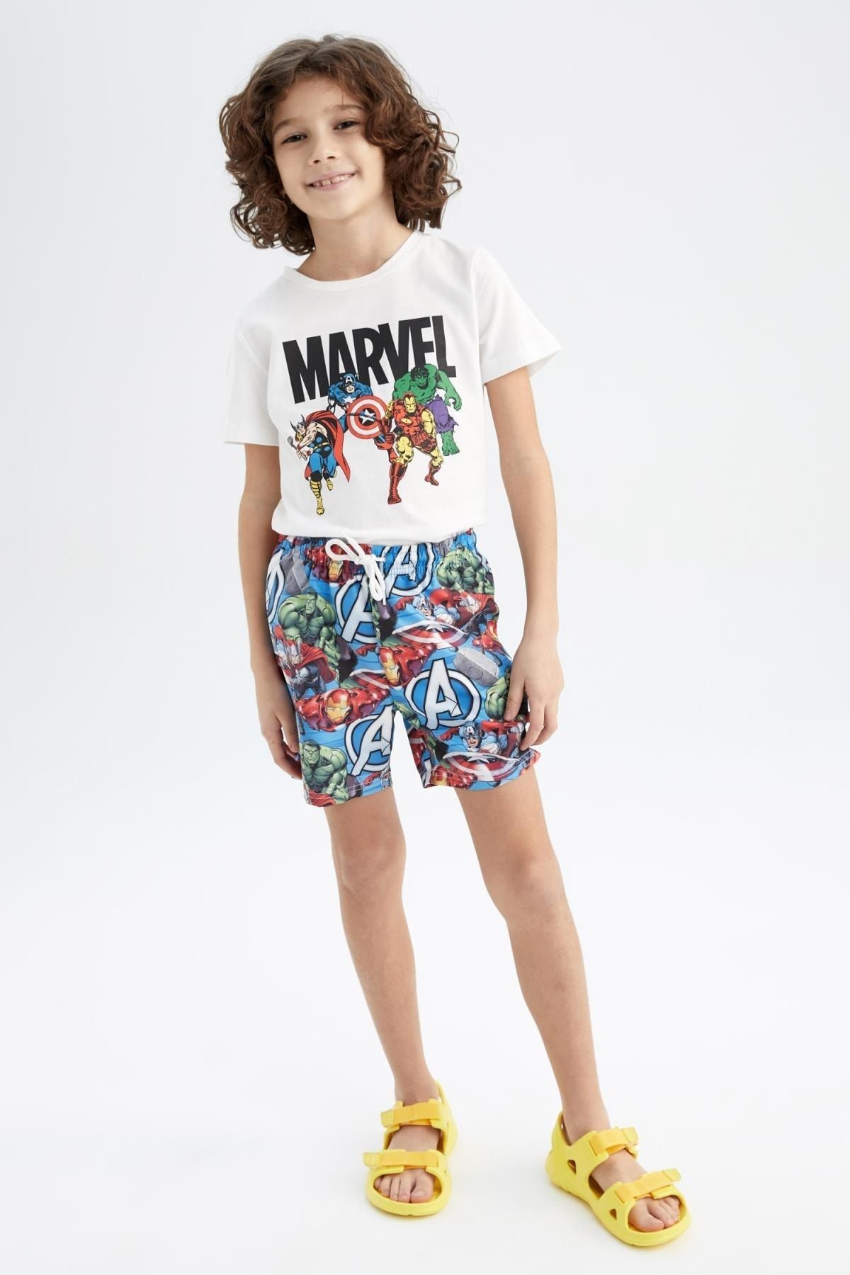 Boys avengers swim discount trunks