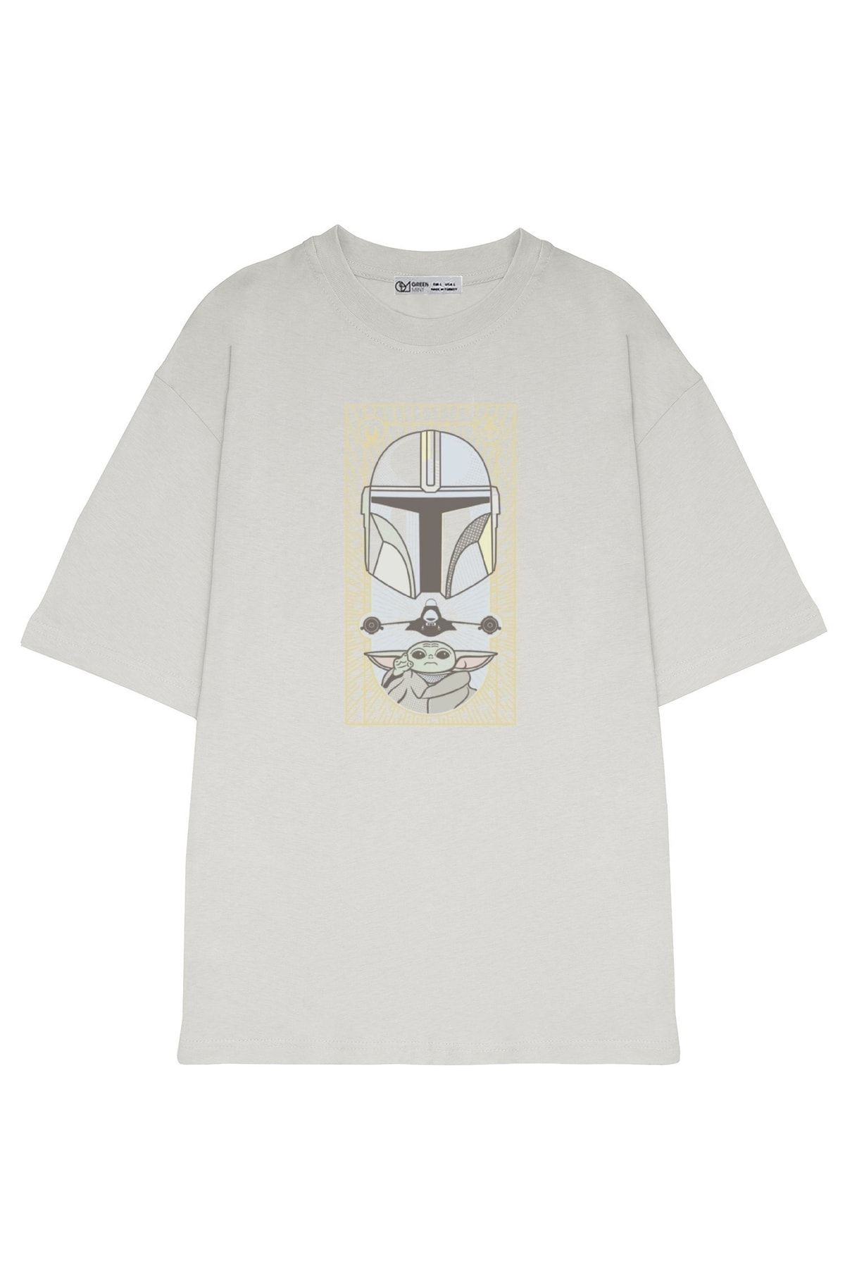 GreenMint Μπλουζάκι Unisex Oversize The Mandalorian Grogu Card für Adult Unisex - XS