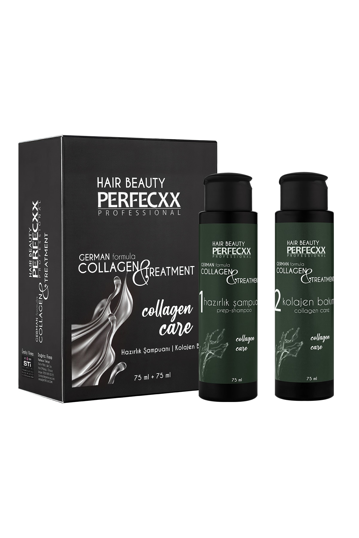 Collagen Saç Bakım Seti Saç Botoksu Etkili 75 ml Hazırlık Şampuanı 75 ml Collagen Bakım — Per109 — تصویر 2 از 2