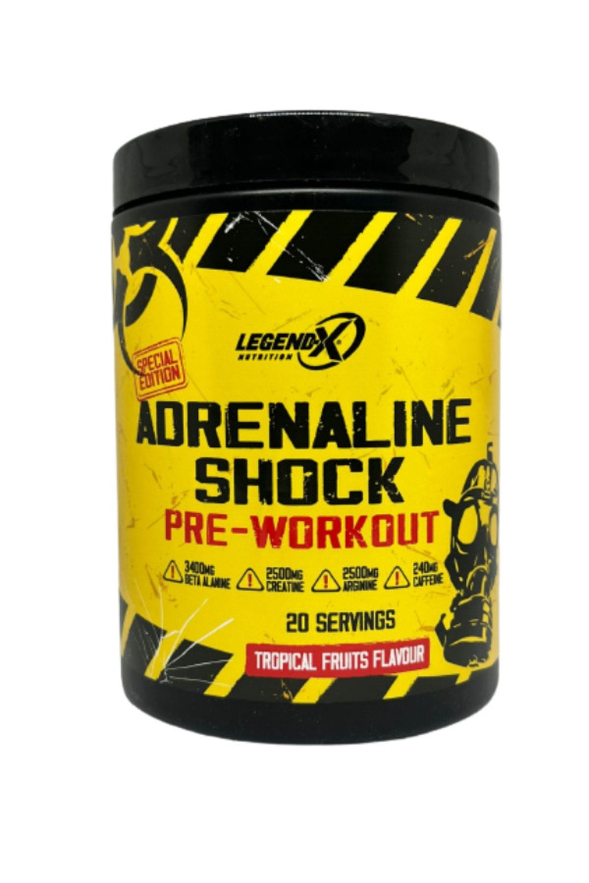 LEGEND-X NUTRITION Adrenaline Shock Preworkout 20 Servis 300 gr Tropikal Aromalı