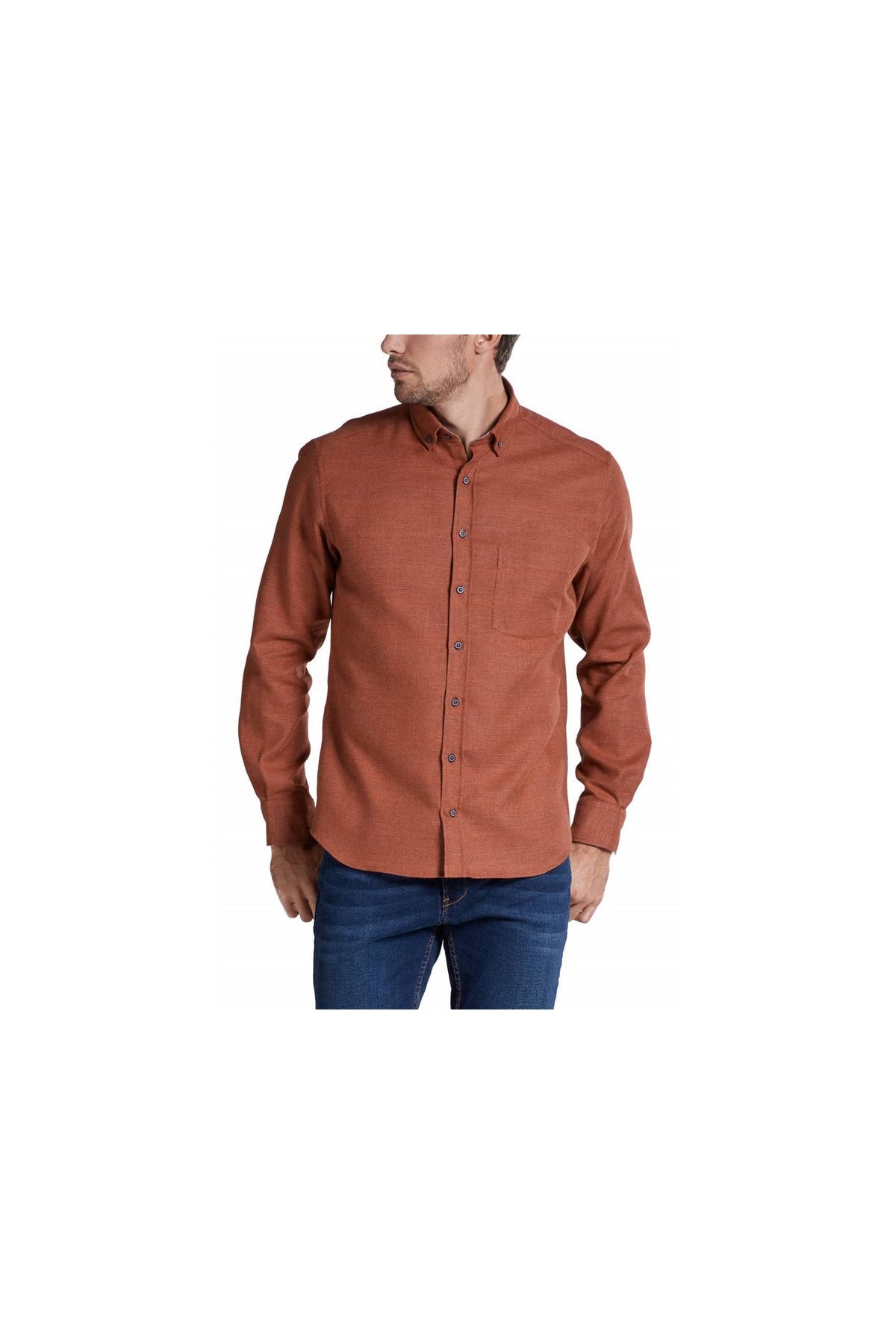 ETERNA Hemd Orange Regular Fit Fast ausverkauft