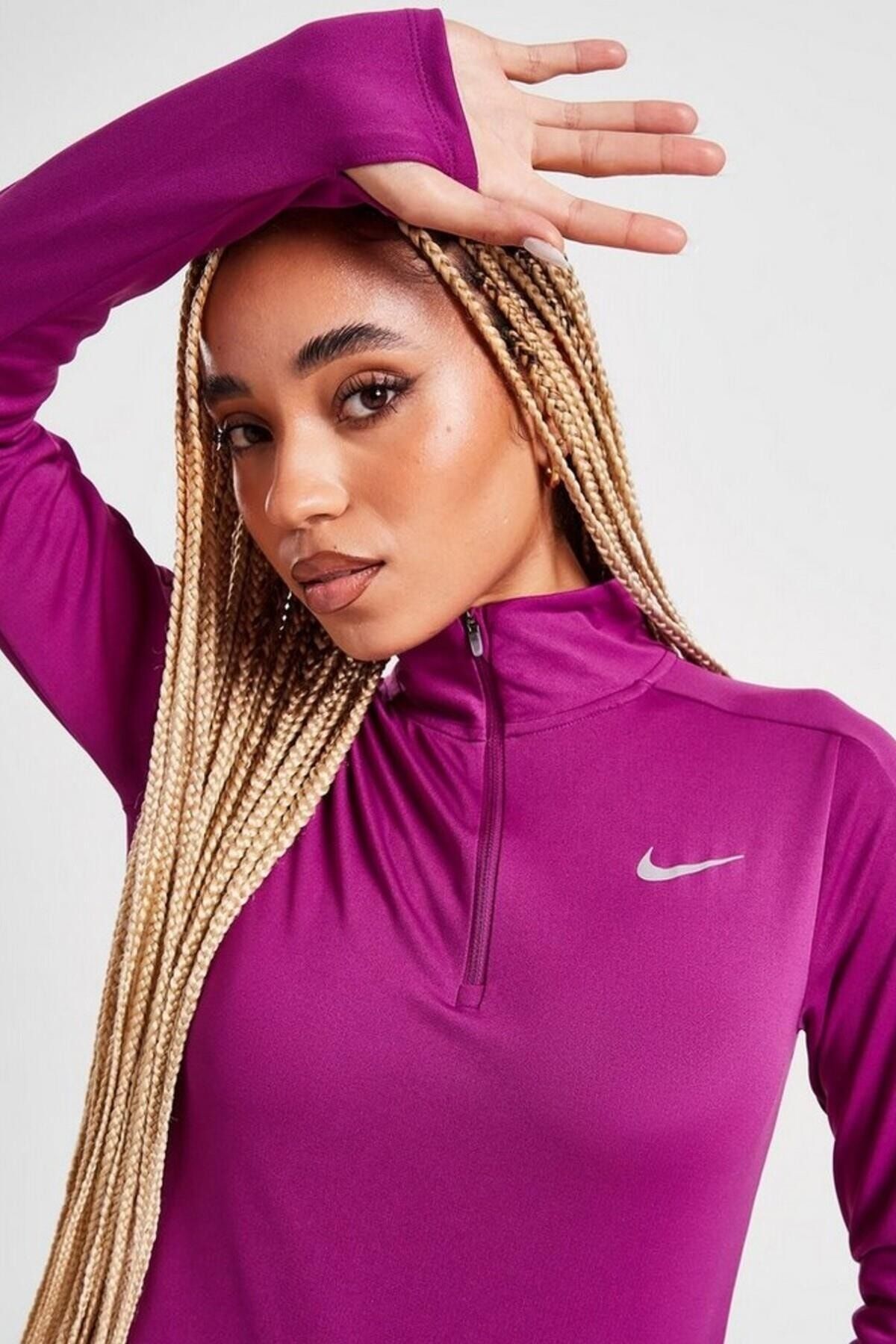 Nike Dri-FIT Pacer Women's 1/4-Zip Pullover Top - Purple