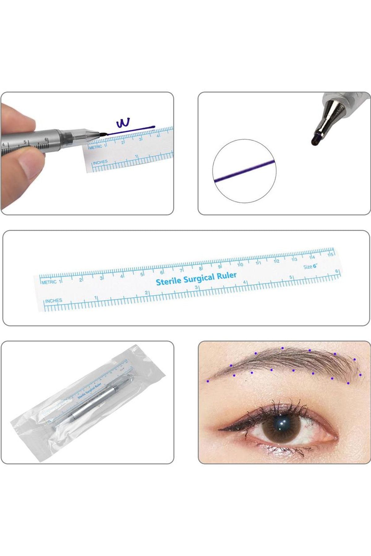 SYS-Eyebrow Marking and Measuring Pen Microblading Permanent Makeup Applications 3