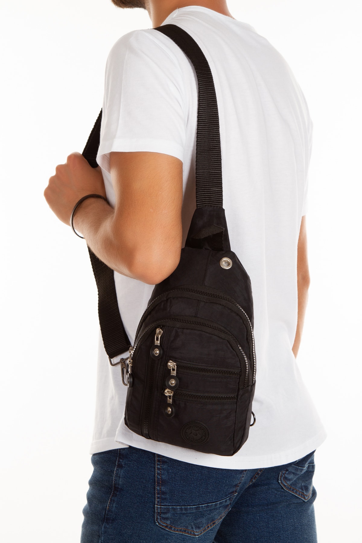 Newish Polo  Unisex Su Geçirmez Kulaklık Usb Çıkışlı Çapraz Askılı Çanta Bel Omuz Ve Göğüs Çanta Günlük Bodybag - Görsel 6