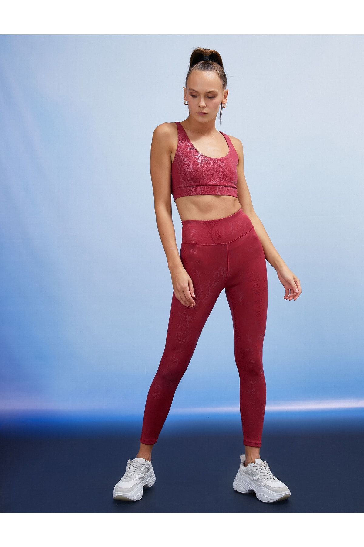 Koton Sport-BH Bordeaux Unifarben TB6761