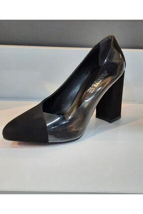 Kadın Siyah Saydam Klasik Topuklu Ayakkabı syd123