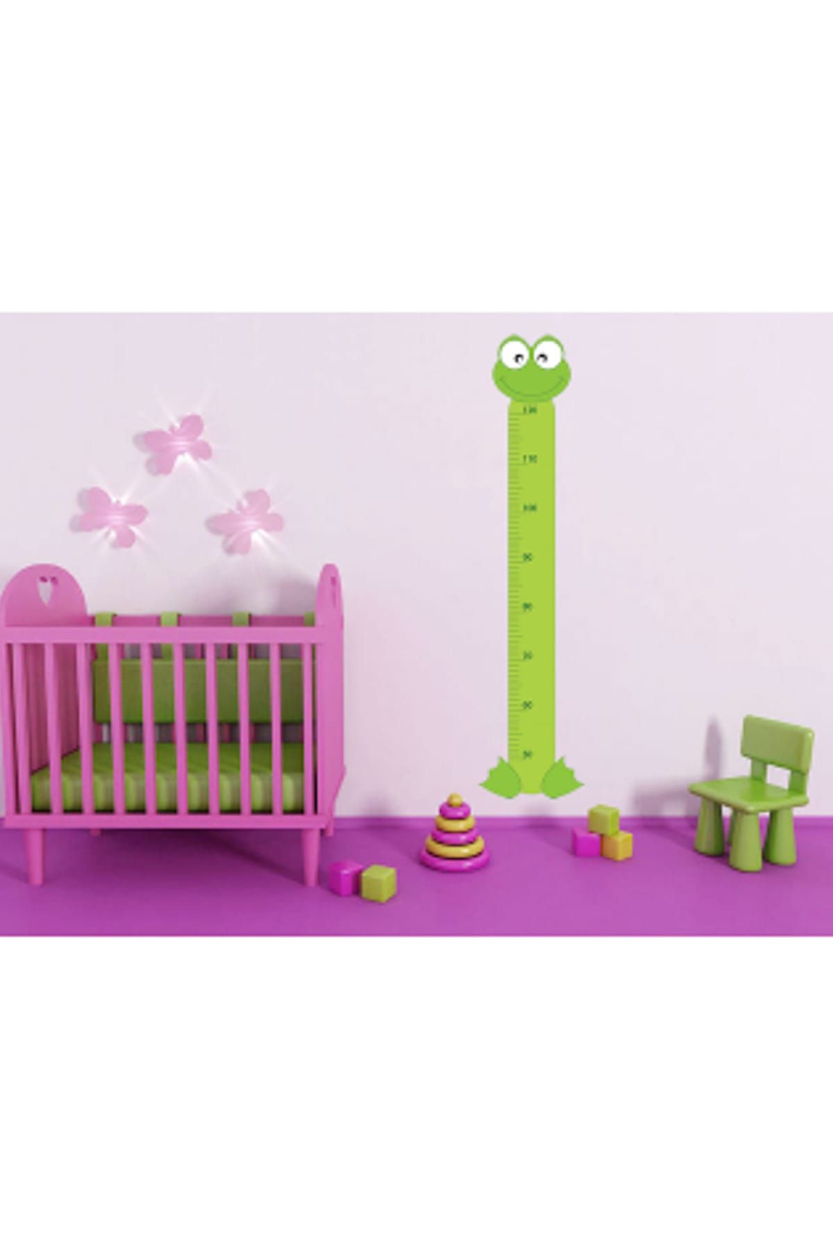 Tilki Dünyası-Cute Frog Height Ruler Wall Sticker 3107 1