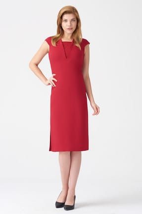 Kadın Koyu Kırmızı Elbise 17K11112Y829