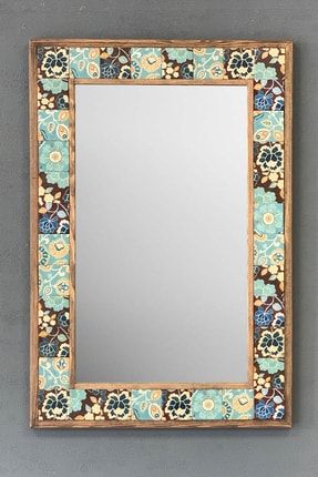 Masif Çerçeveli Mozaik Taş Ayna 43 Cm X 63 Cm (morocco-etnik Desen) AYN4060-024