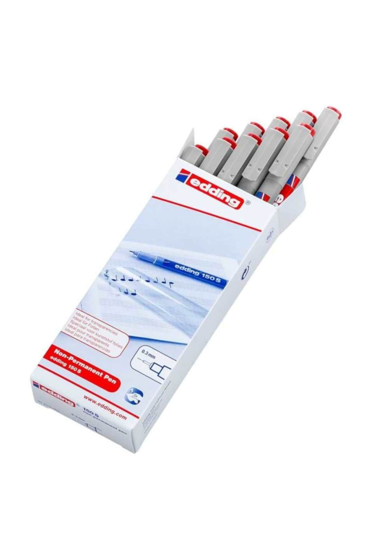 Edding-150s Erasable Acetate Pen 10 Pack Red 1