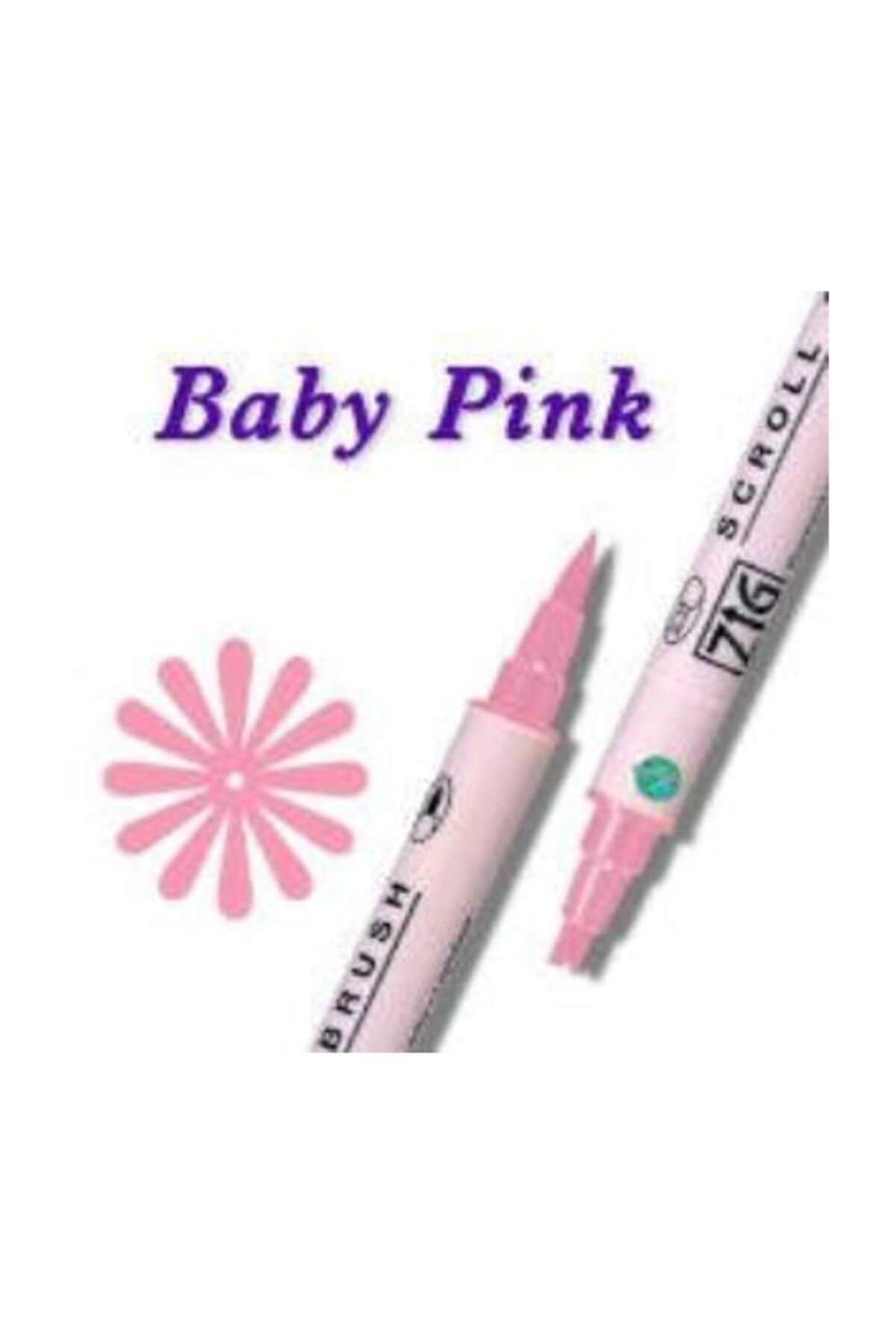 Zig-Scroll & Brush Double Line and Brush Tip Calligraphy and Shading Pen 026 Baby Pink 2